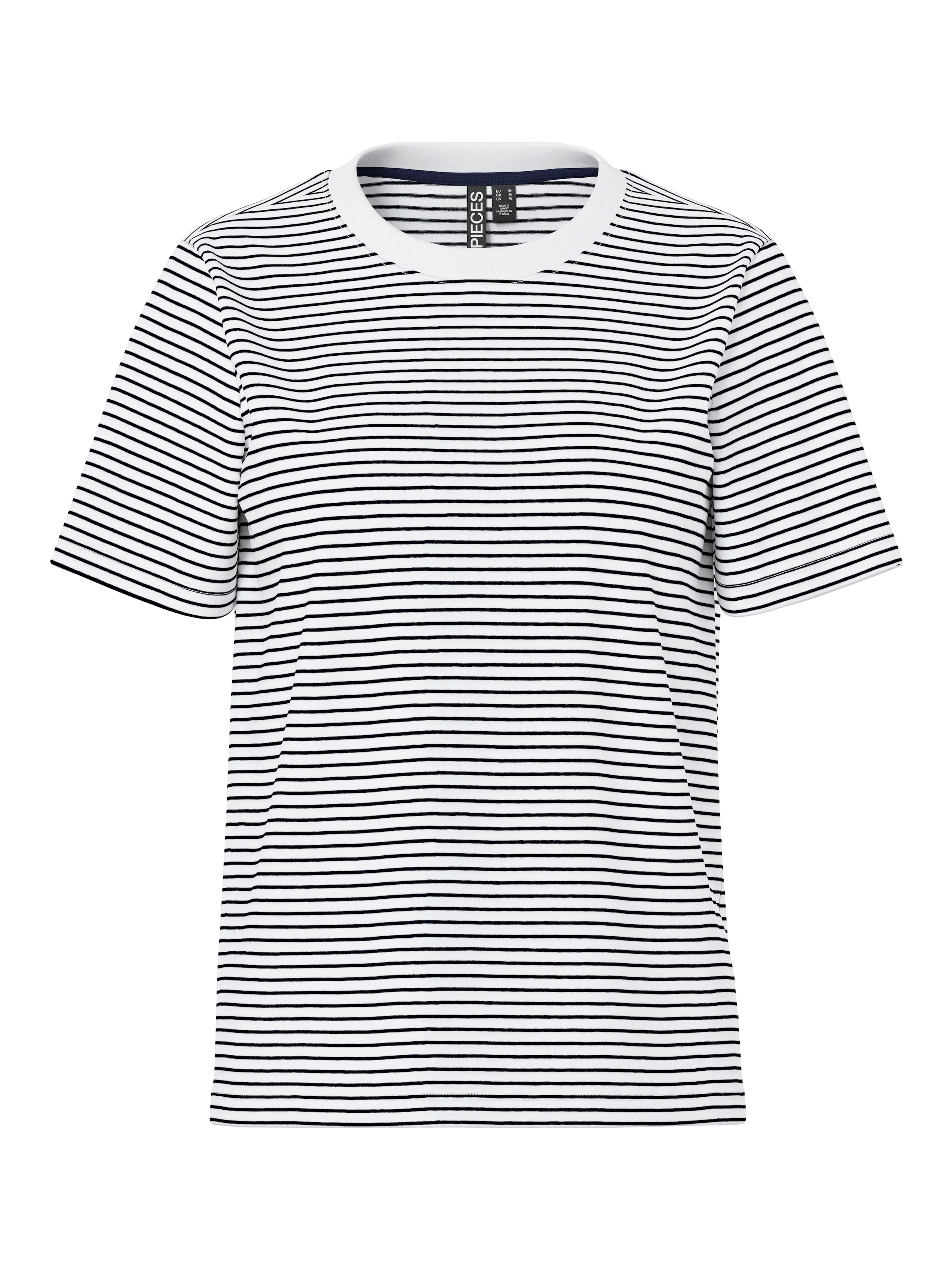 pieces Kurzarmshirt »PCRIA SS TEE STRIPES NOOS BC«