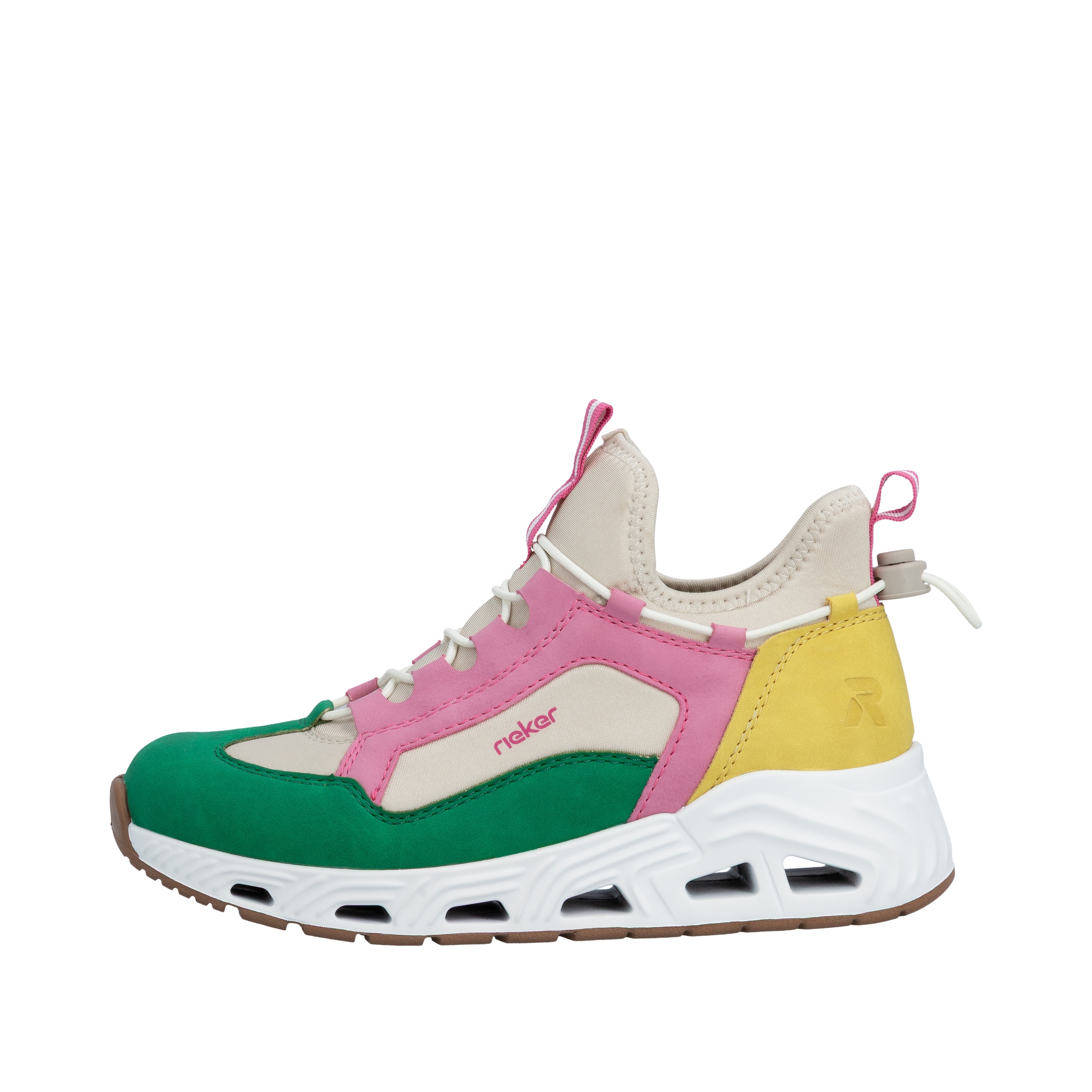 RIEKER Sport Slip-On Sneaker  High Top Sneaker, Schlupfschuh mit Schnellverschluss hinten