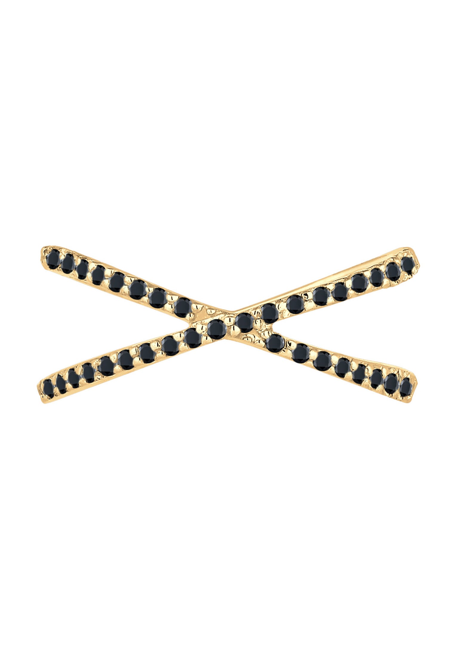 Elli Silberring »Ring Silberring Kreuz mit Zirkonia 925 Silber«