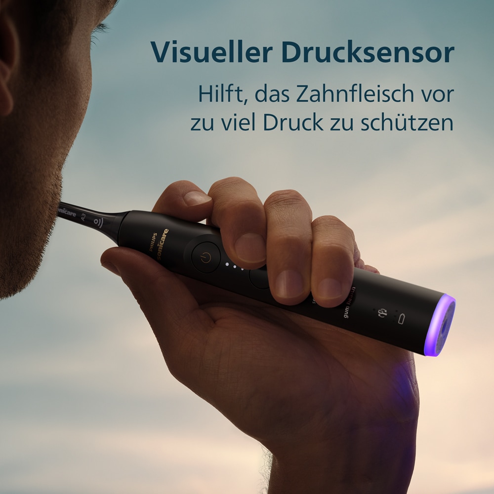 Philips Sonicare Elektrische Zahnbürste »Series 7500« 2 Stk. Aufsteckbürsten mit Drucksensor und 3 Intensitätsstufen, inkl. Reiseladeetui