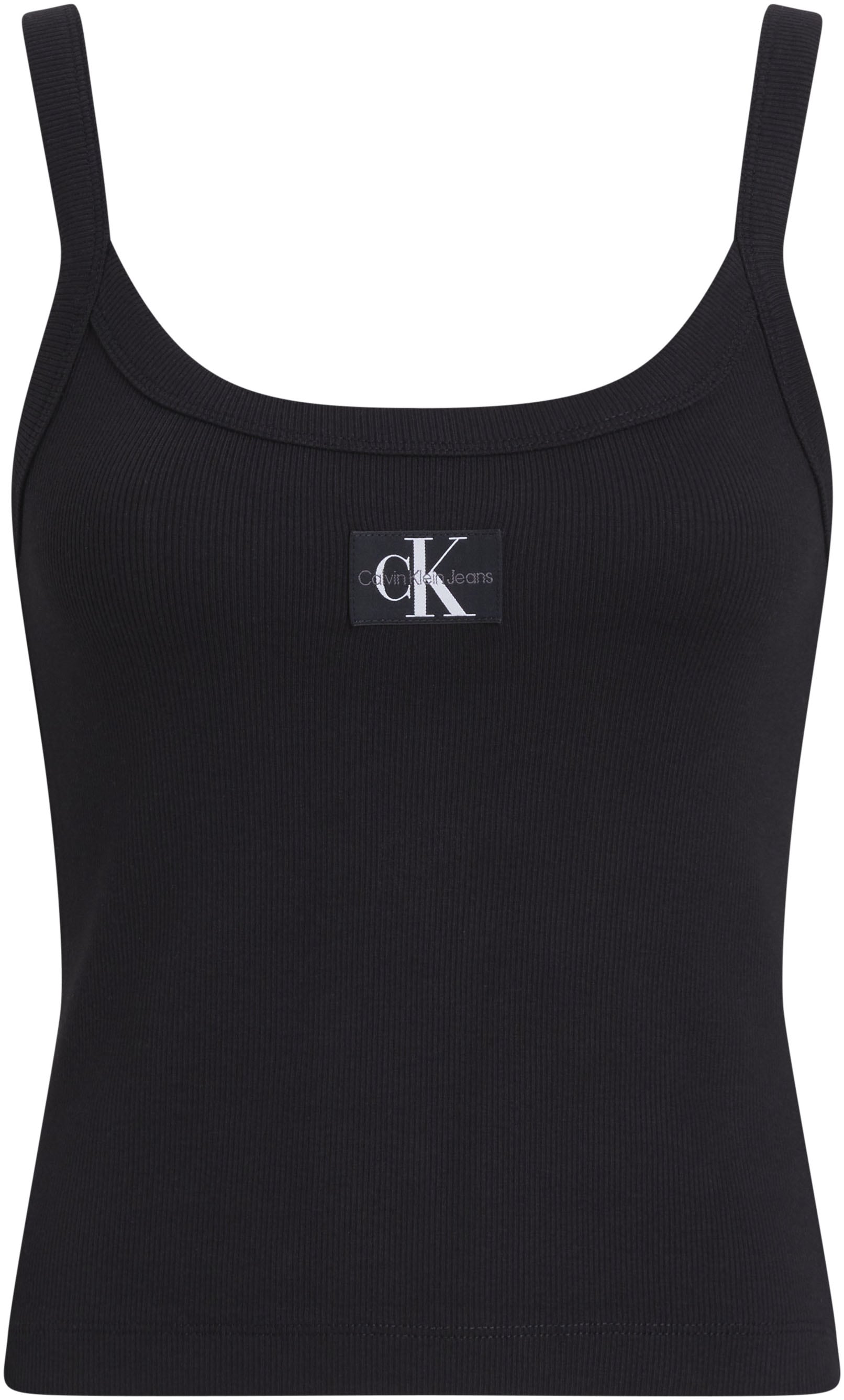 Calvin Klein Jeans Spaghettitop »WOVEN LABEL RIB TANK«, mit Logopatch