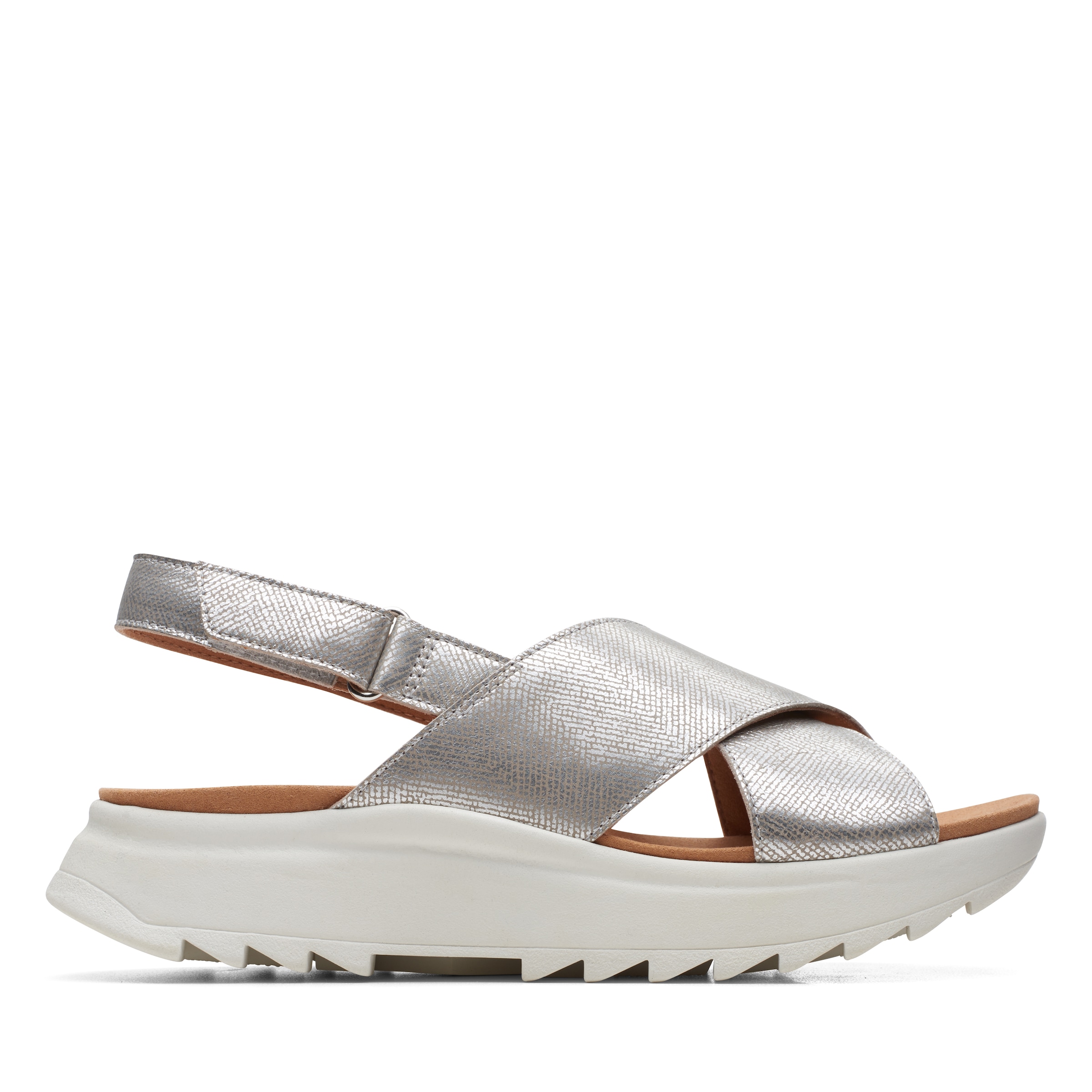 Clarks Sandale »DashLite Wish«, Plateausandale, Klettschuh mit modischer Kreuzbandage
