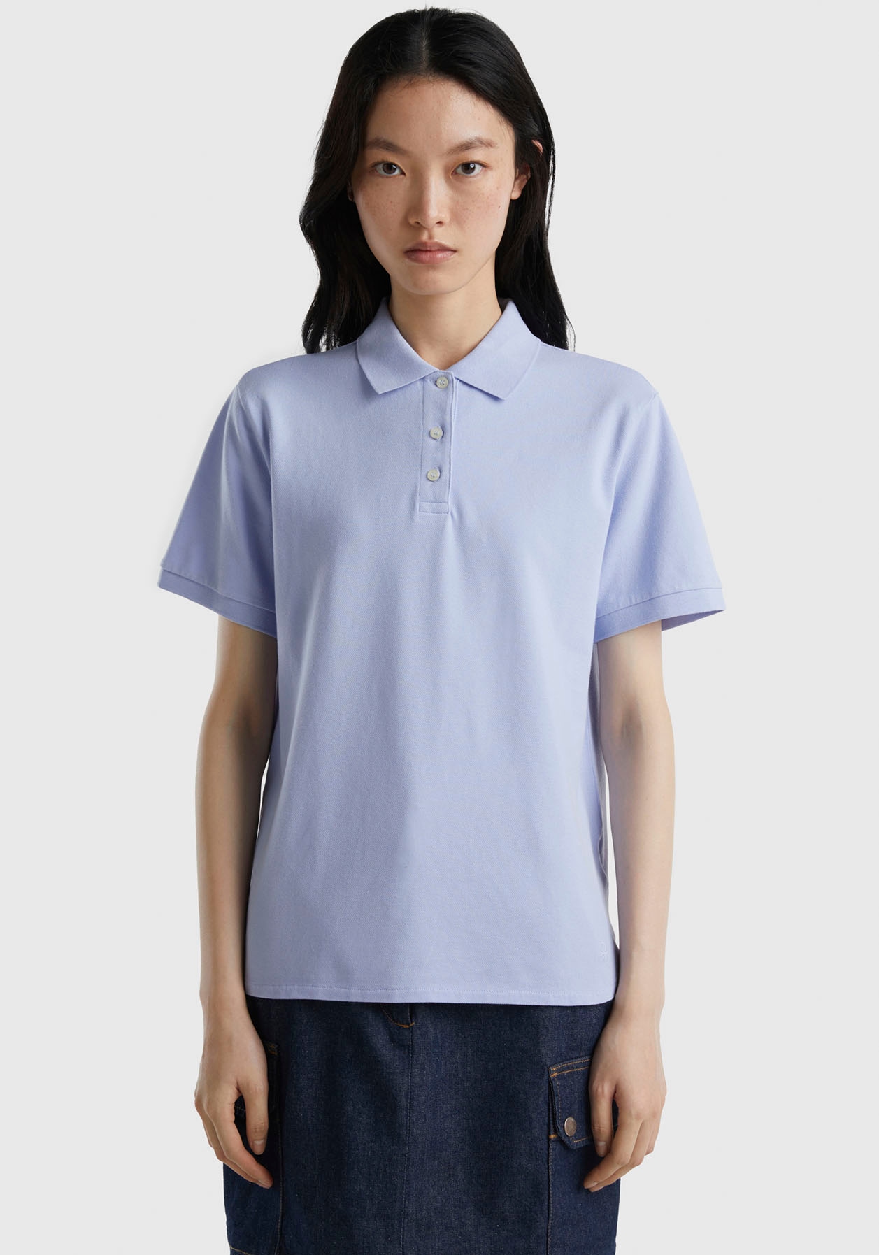 of United perlmuttfarbenen mit online bei OTTO Benetton Colors Knöpfen Poloshirt, kaufen