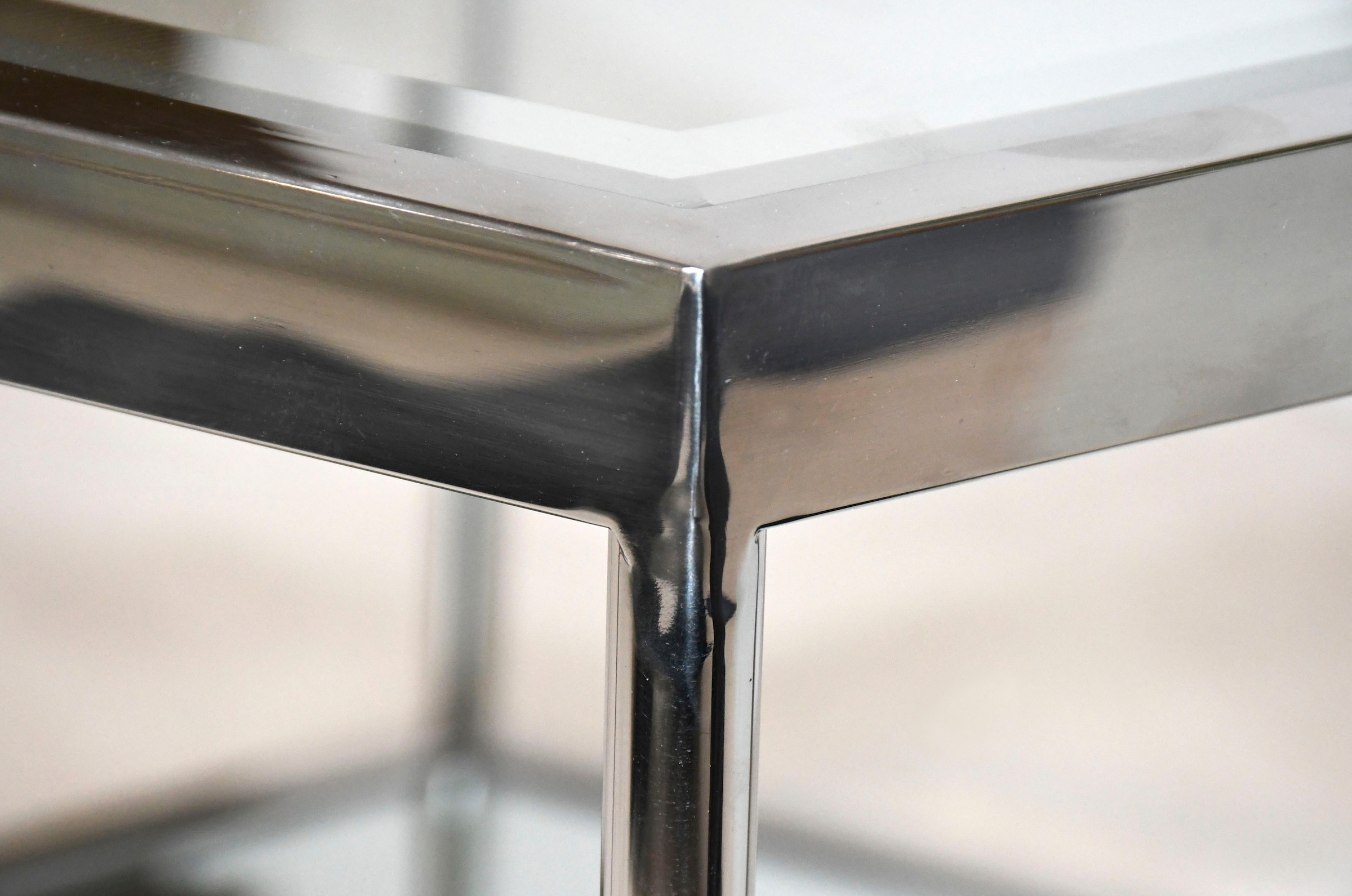 Leonique Couchtisch »Maik«, Couchtisch, 4 Tische, Glas, Chromgestell, 50x50x35/45
