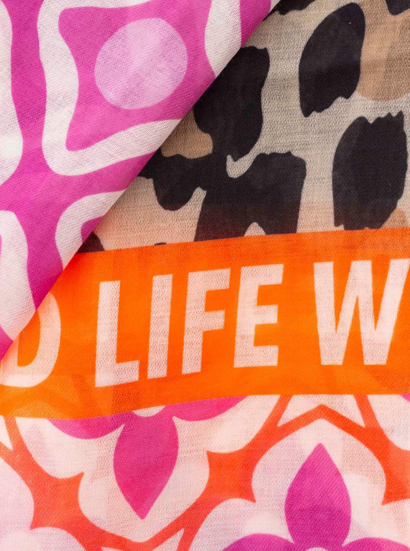 Zwillingsherz Schal »"Zitronen Mosaik "« Schal mit Mustermix und Schriftzug