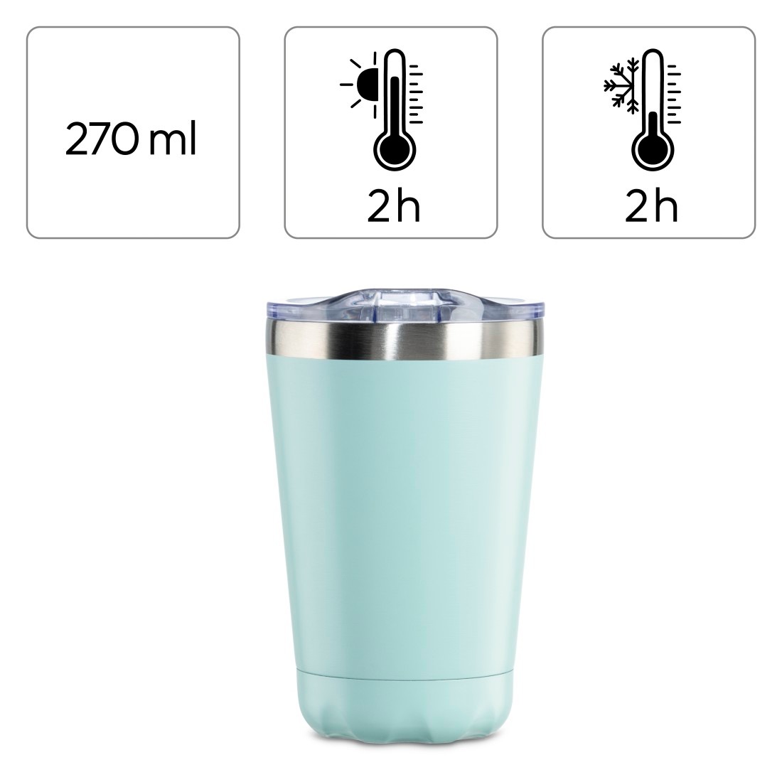 Xavax Thermobecher »Thermobecher 270 ml (verschließbare Trinköffnung, doppelwandig)«