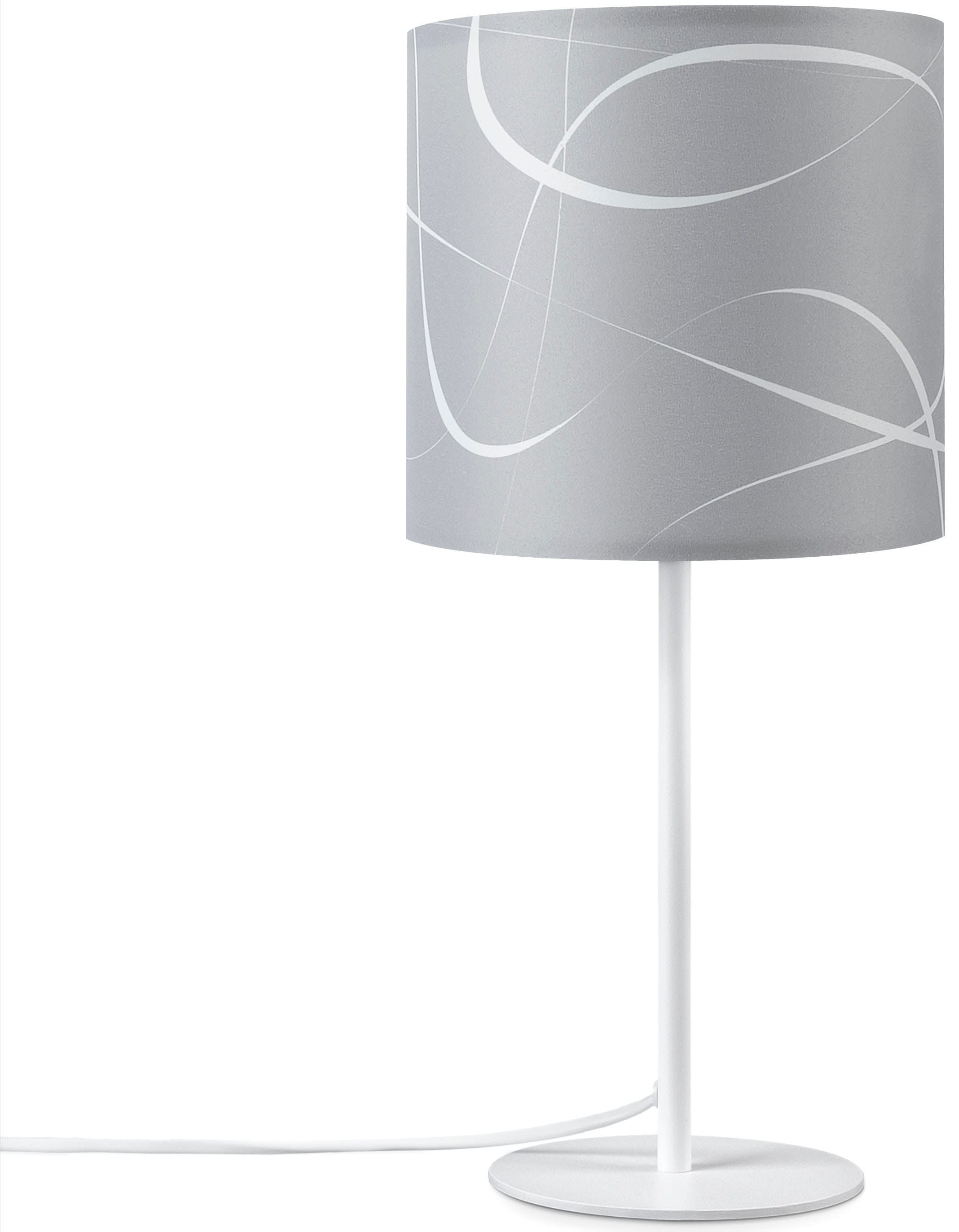Paco Home Tischleuchte »Luca Tribal«, Leuchtmittel E14 | ohne Leuchtmittel, Schirm Retro Nacht Schlafzimmer Modern Uni Mit Muster E14