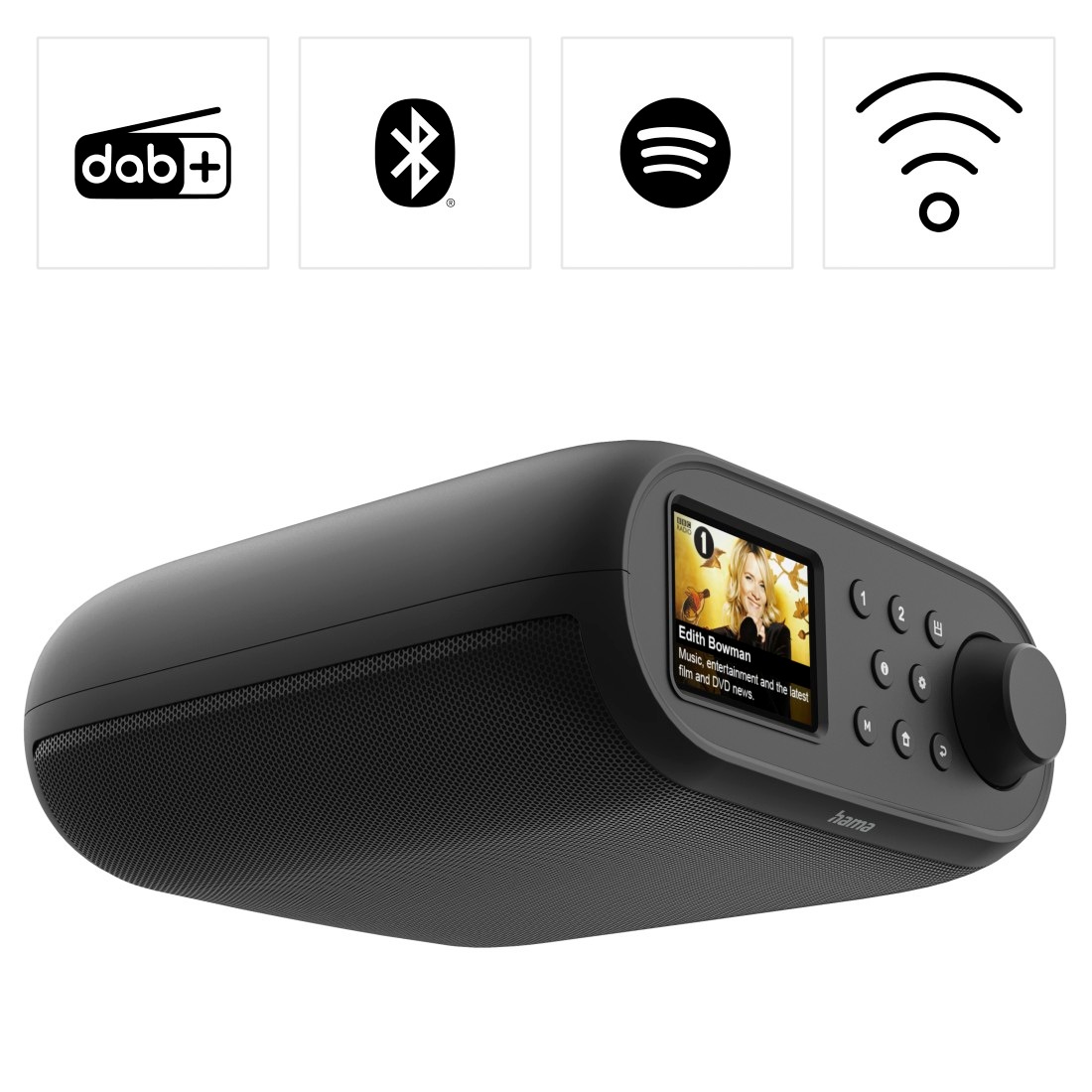 Hama Digitalradio (DAB+) »DAB-Radio (mit Bluetooth, Digitalradio, FM/DAB plus, Radiowecker)« ( 5 W) Unterbauradio mit Montagematerial