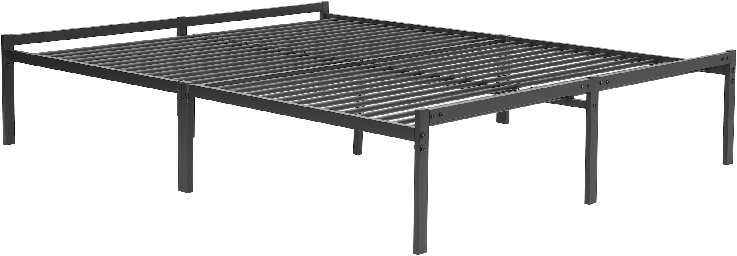 INOSIGN Metallbett »LIST Bett Bettgestell Bettrahmen Einzelbett Doppelbett«, (Stahlbett schwarz in TOP Qualität und 4 Breiten), Bett mit 26 Lattenroste zum Schutz der Matratze Bestseller