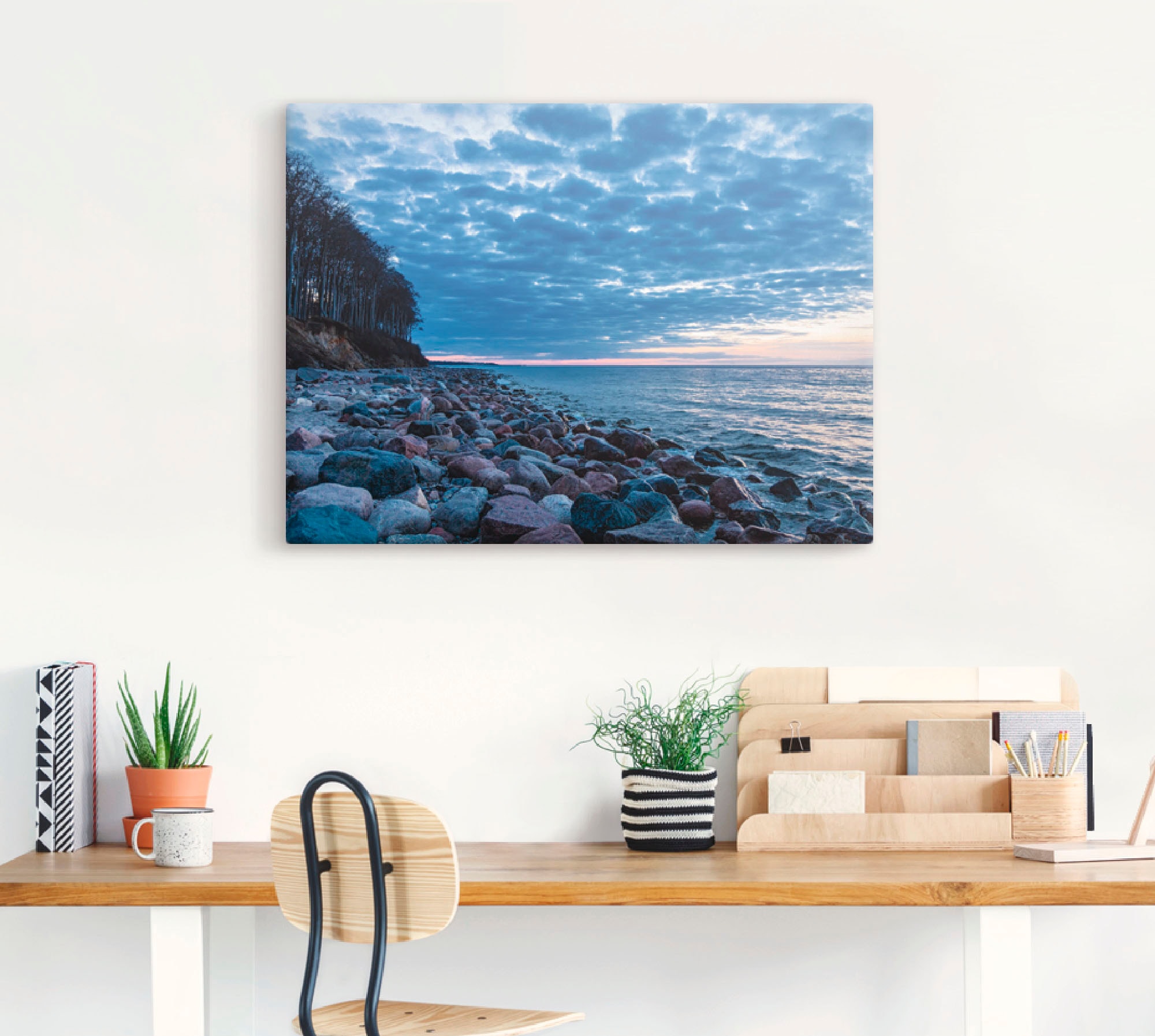 Artland Wandbild »Steine an der Küste der Ostsee«, Küste, (1 St.), als Leinwandbild, Wandaufkleber in verschied. Größen