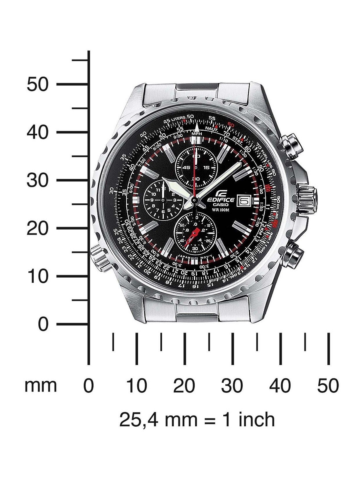 CASIO EDIFICE Chronograph, Quarzuhr,Armbanduhr,Herrenuhr,Edelstahlarmband, bis 10 bar wasserdicht