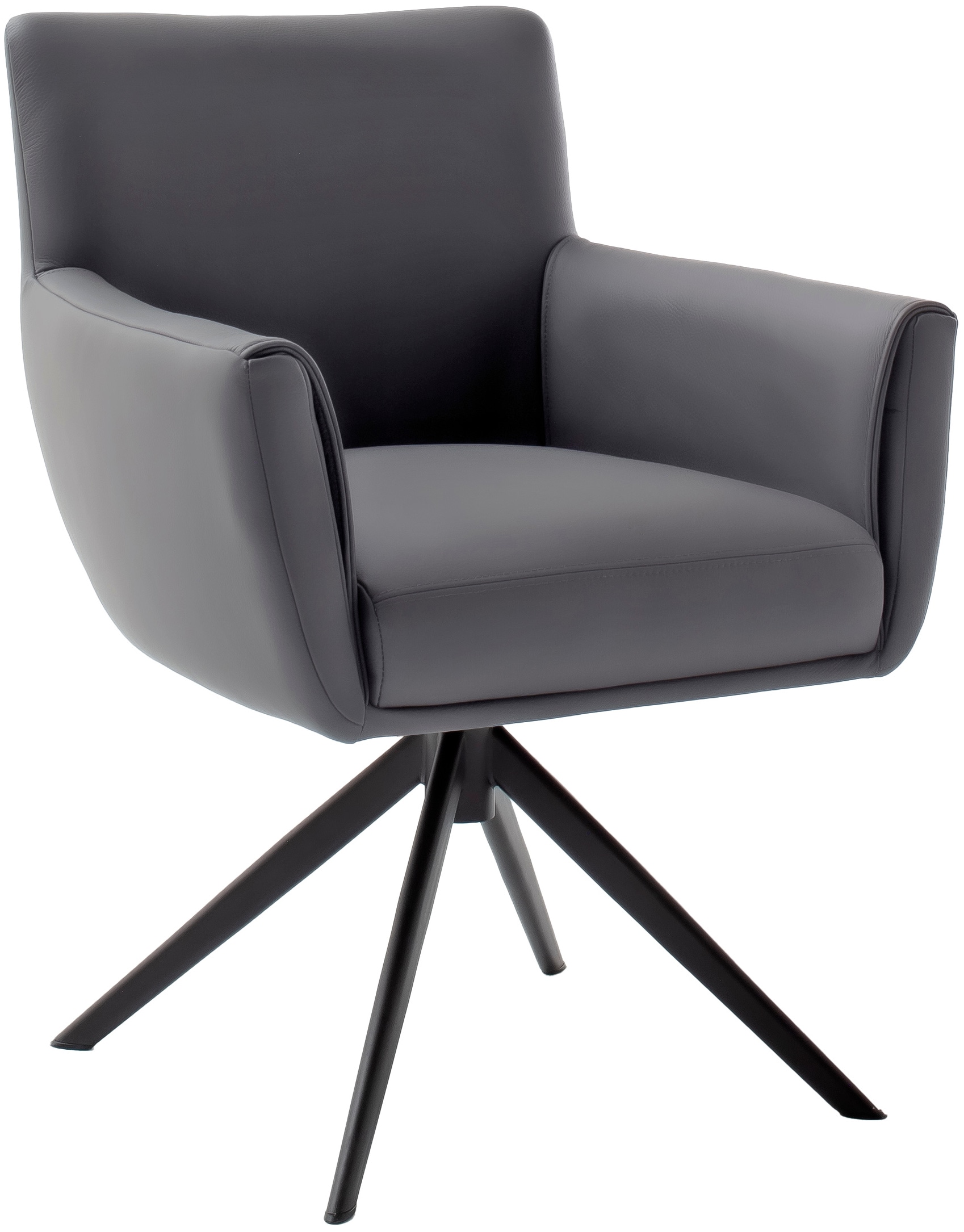 MCA furniture 4-Fußstuhl »WILSON Esszimmerstuhl, Armlehnstuhl, Polsterstuhl, modern«, (Set), 2 St., Leder, Stuhl, Armlehnenstuhl, drehbar, Taschenfederkern, belastbar 160 kg,XXL