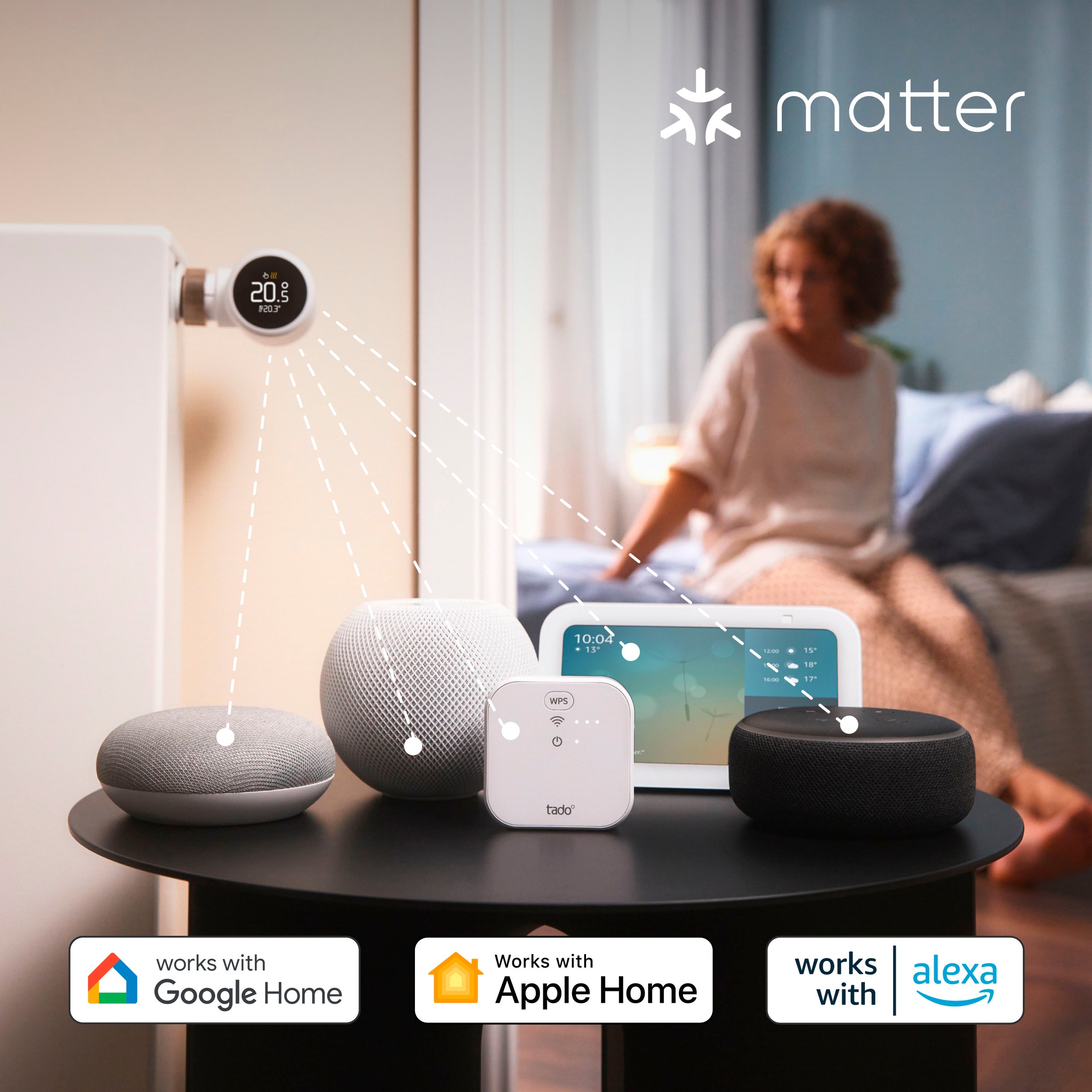 Tado Heizkörperthermostat »Heizkörper-Thermostat X - Quattro Pack + Bridge X«