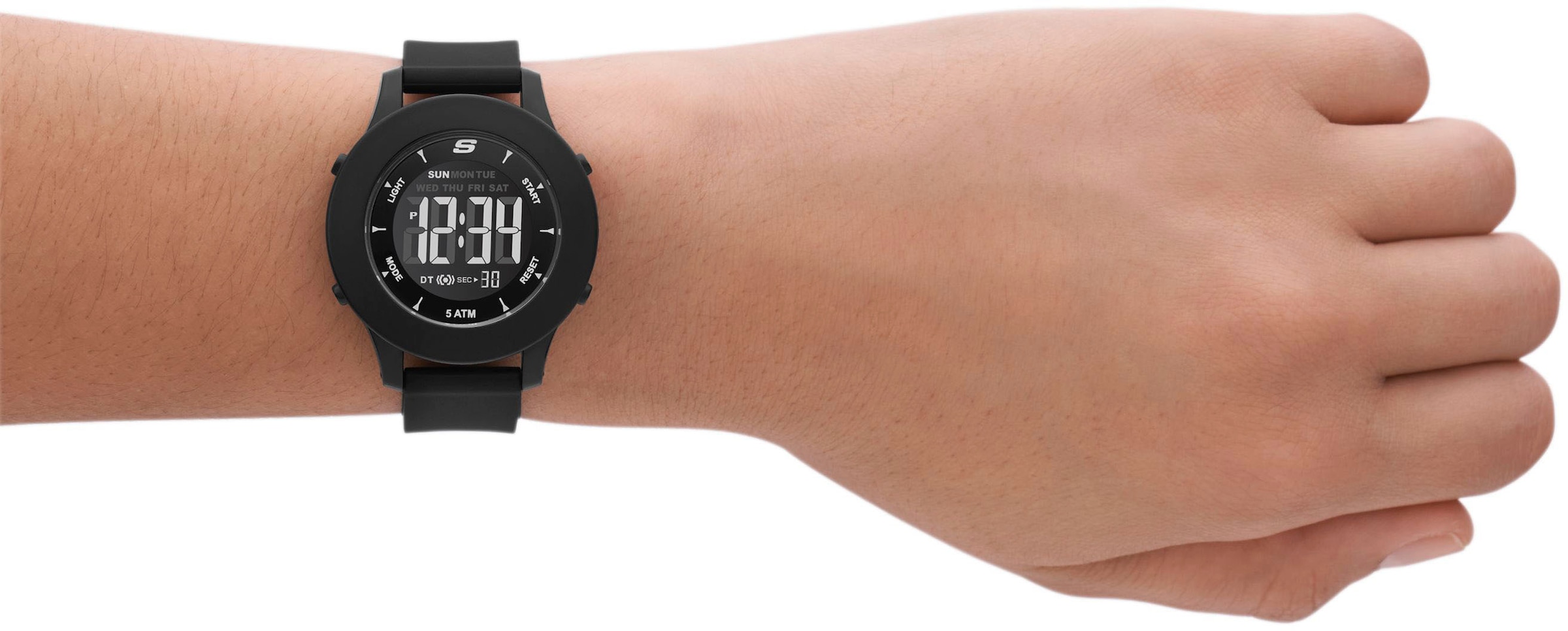 Skechers Chronograph »ROSENCRANS«, Quarzuhr, Armbanduhr, Damenuhr, Silikonarmband, digital, Stoppfunktion
