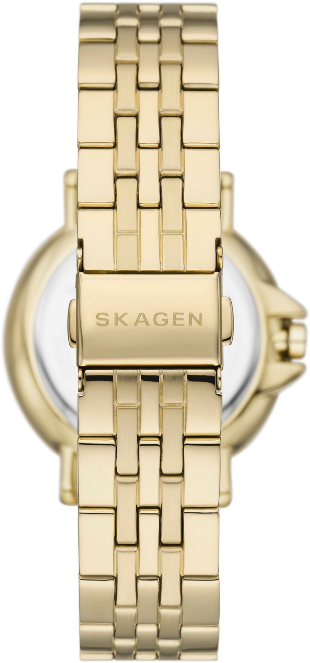 Skagen Quarzuhr »SIGNATURE LILLE SPORT«, Armbanduhr, Damenuhr, Datum, Edelstahlarmband
