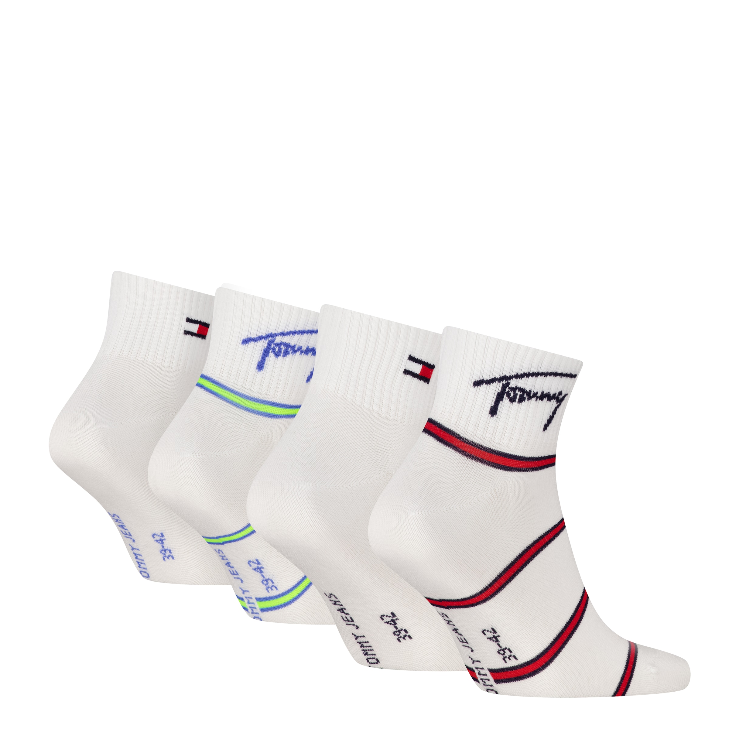 Tommy Hilfiger Kurzsocken »TH UNI TJ QUARTER 4P BRETON STRIPE ECOM« 4 Paar, 