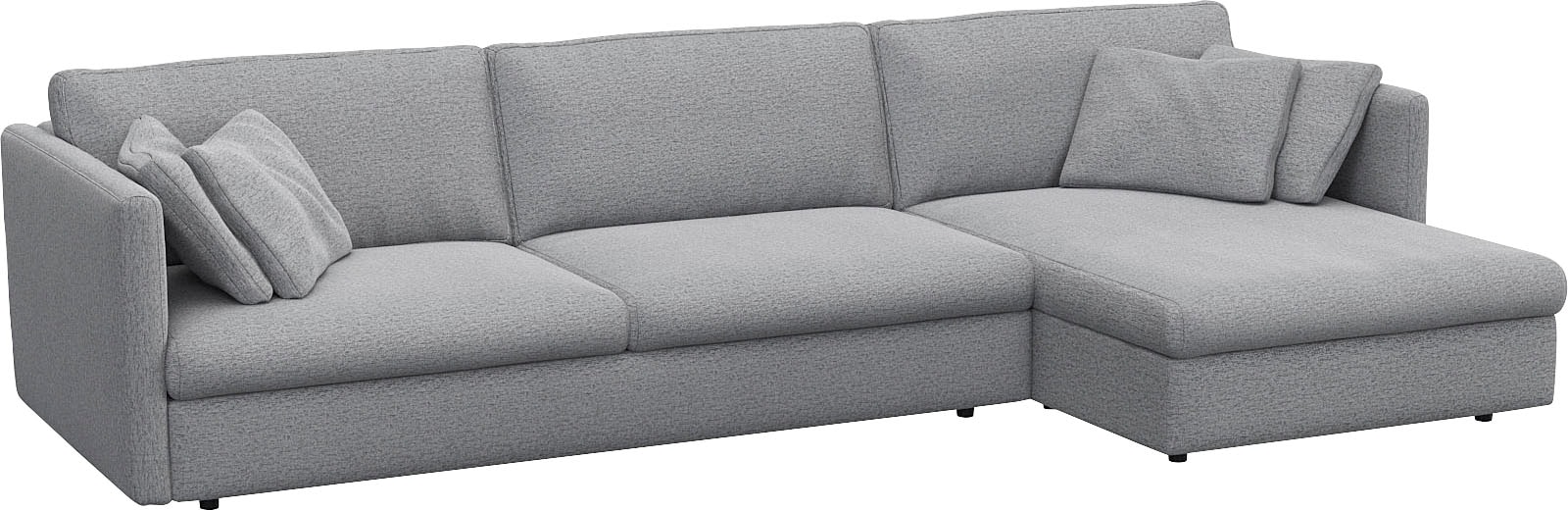 FLEXLUX Ecksofa »Lovane« Weich & anschmiegsam, große Sitztiefe auf Kaltschaum, Dekokissen inkl.