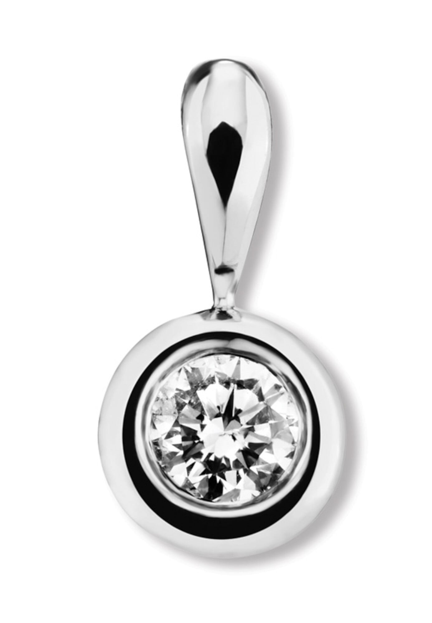 ONE ELEMENT Kettenanhänger »0.15 ct  Diamant Brillant Zarge Anhänger aus 750 Weißgold«