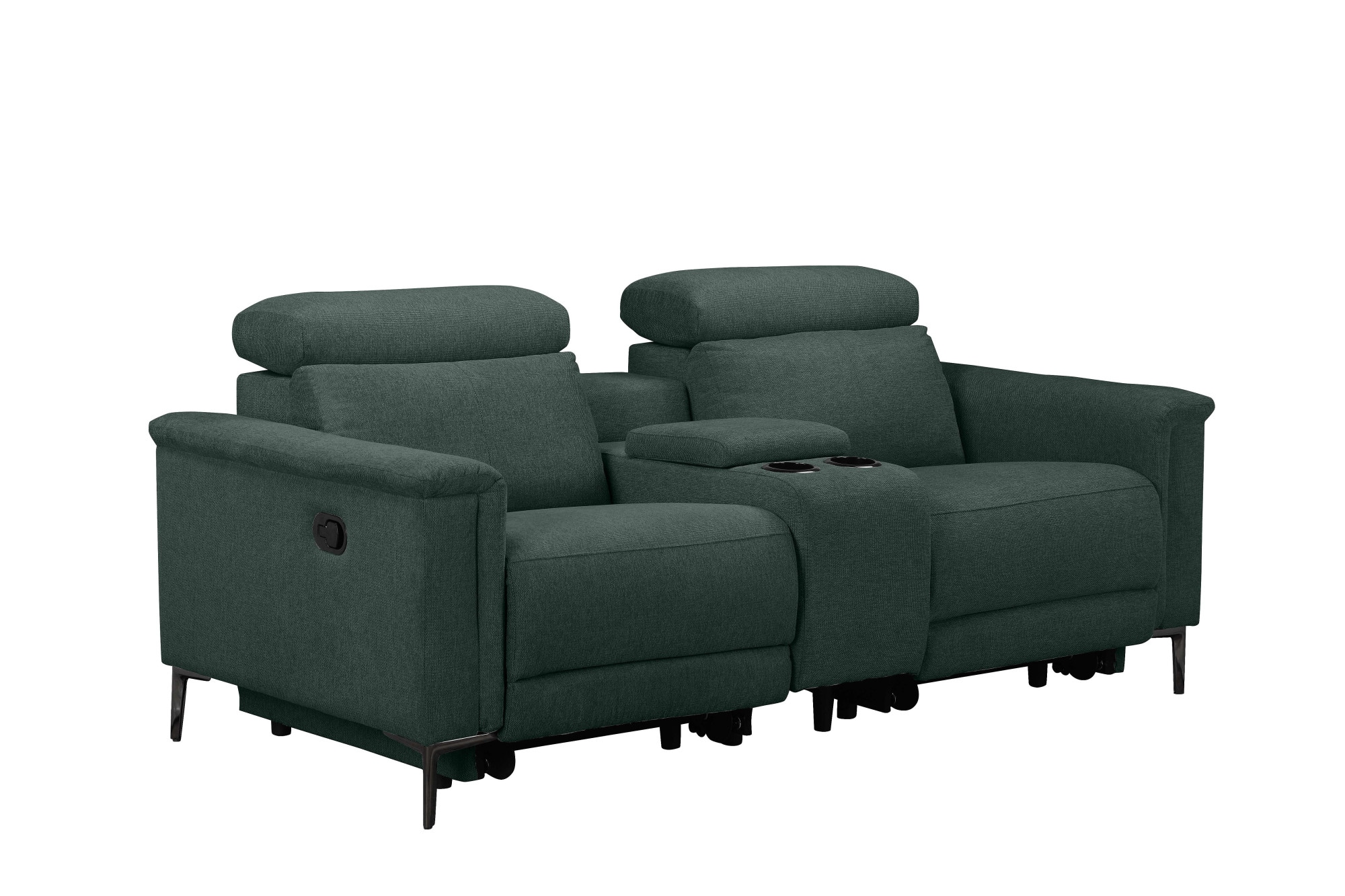 Places of Style 2-Sitzer »Lund, 2er-Kinosofa, TV-Sessel, Multimedia-Sofa, USB-A,«, m. elektrischer o. manueller Relaxfunktion, Getränkehalter u. Staufach
