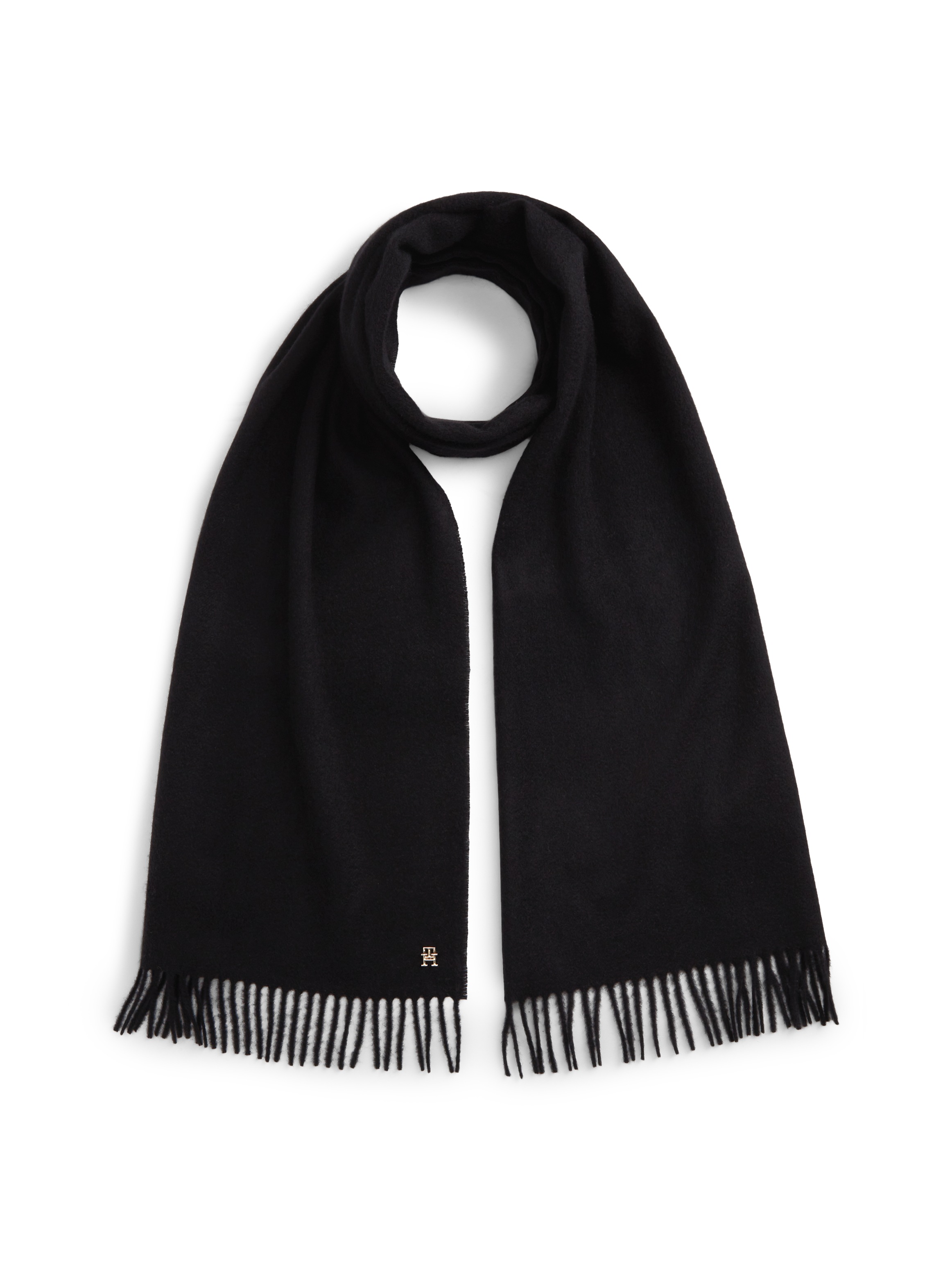 Tommy Hilfiger Loop »CASHMERE WOVEN SCARF« Regular fit mit Fransen