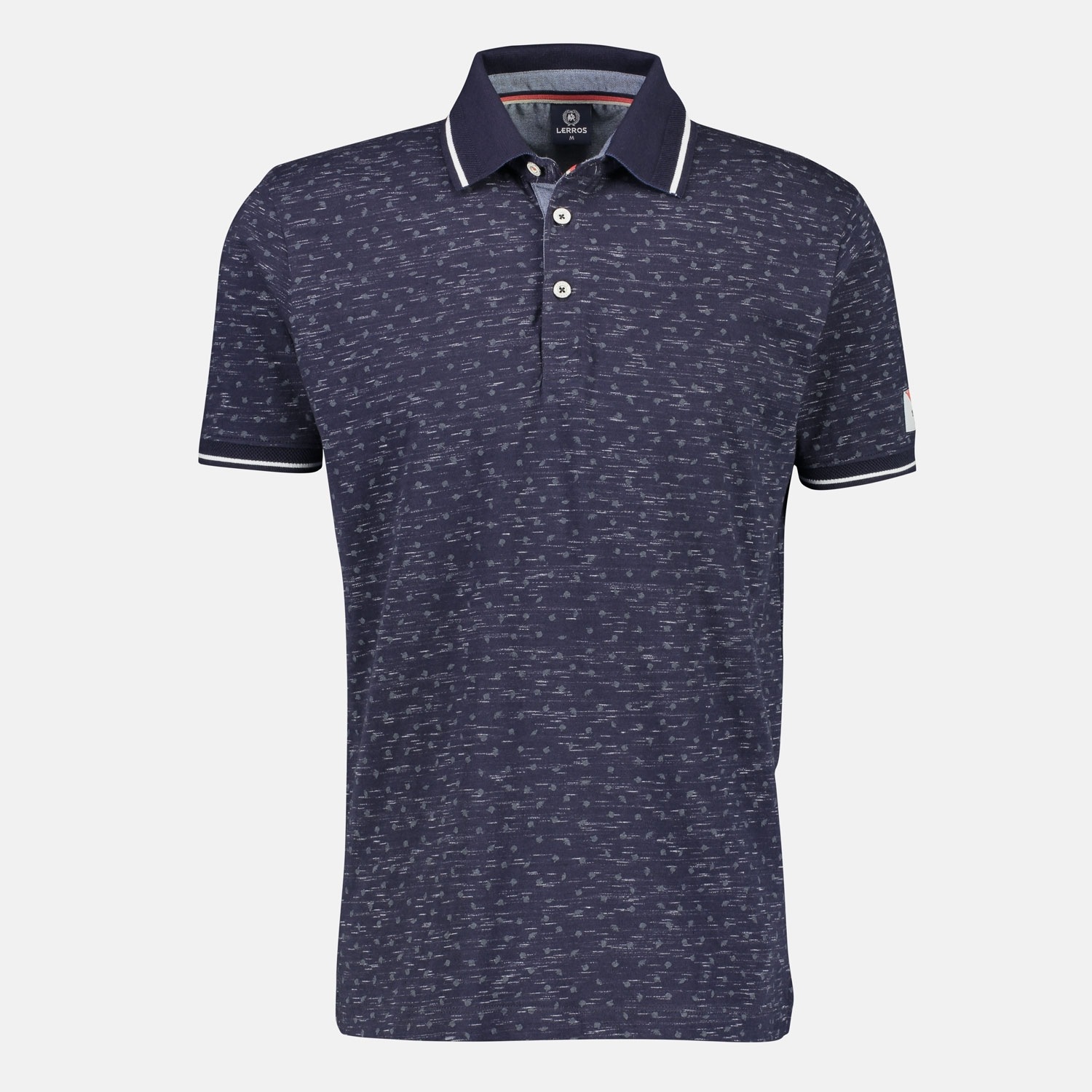 LERROS Poloshirt, melangiert, mit Minimalprint