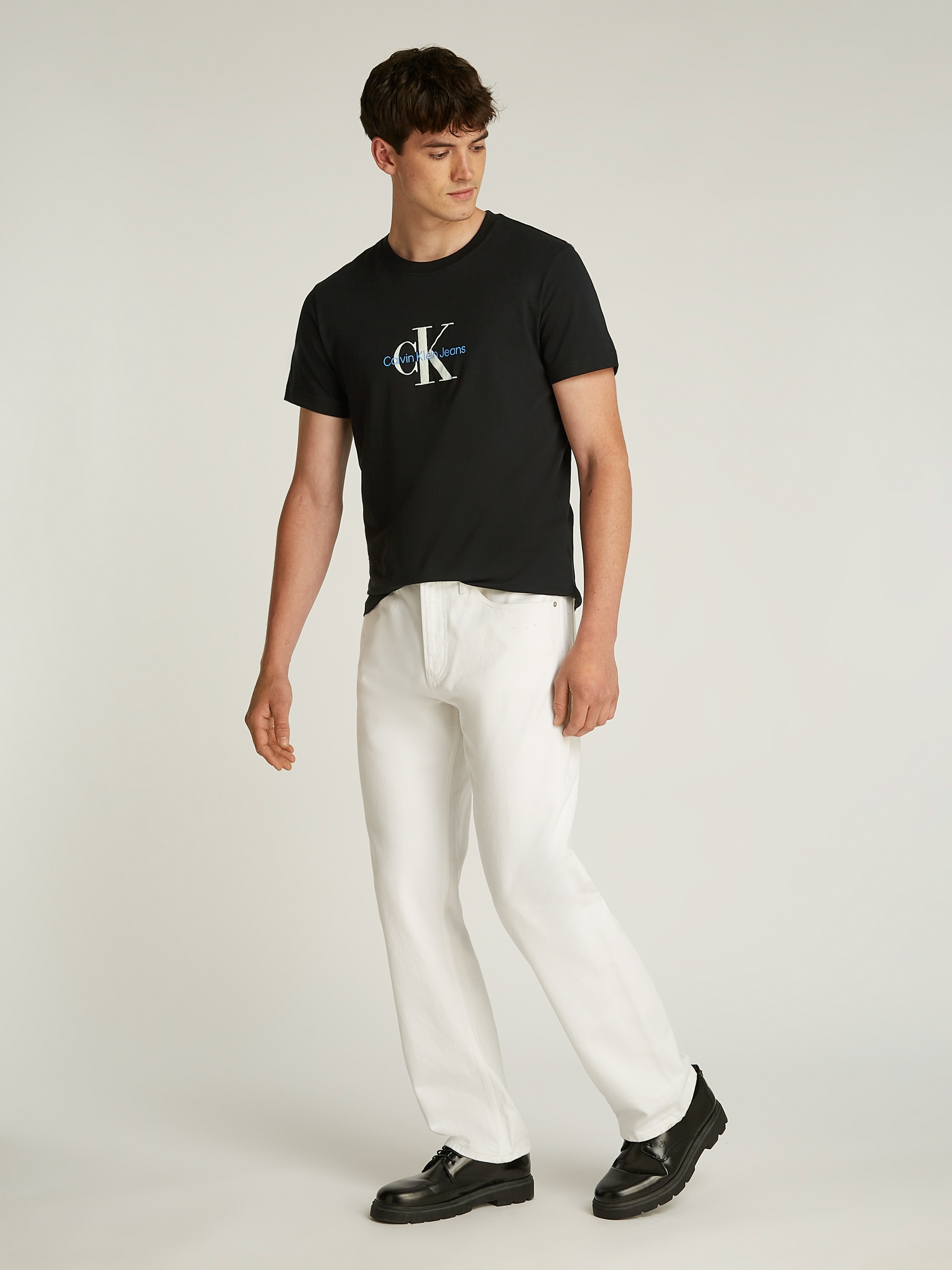 Calvin Klein Jeans T-Shirt »DISTRESSED MONOLOGO TEE«, mit Logodruck