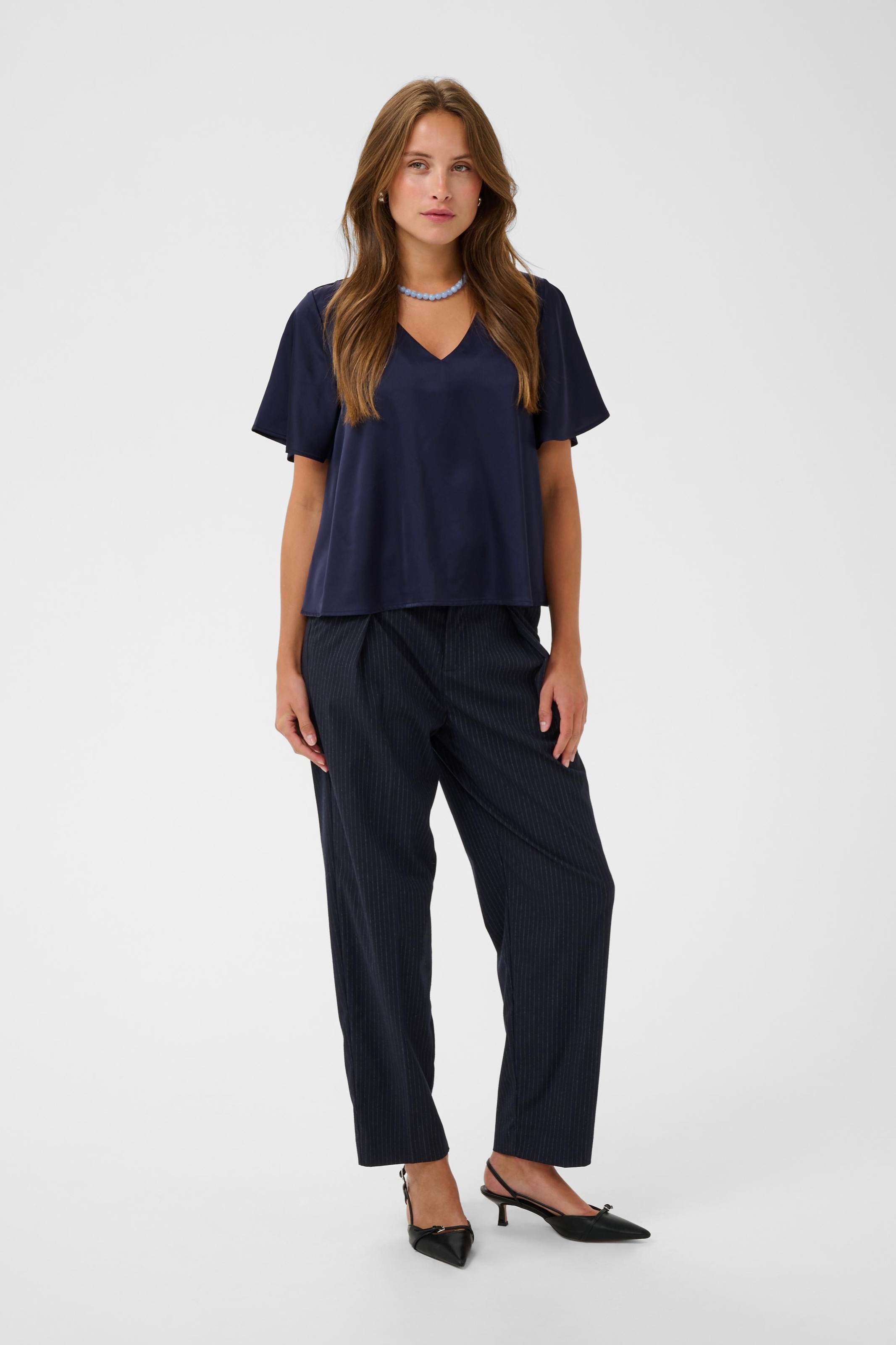 Saint Tropez Kurzarmbluse »LodisaSZ SS Blouse« Materialmix, Regular fit