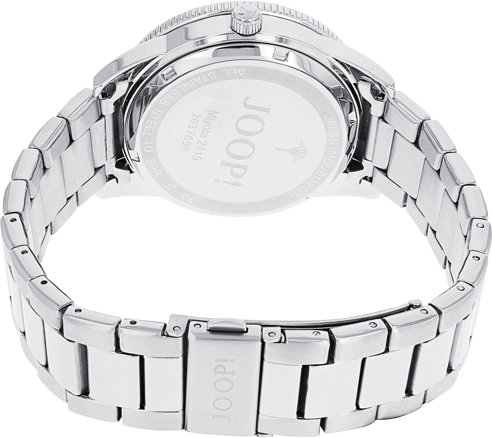 JOOP! Quarzuhr, Armbanduhr, Herrenuhr, analog, Datum, Leuchtzeiger, Edelstahlarmband
