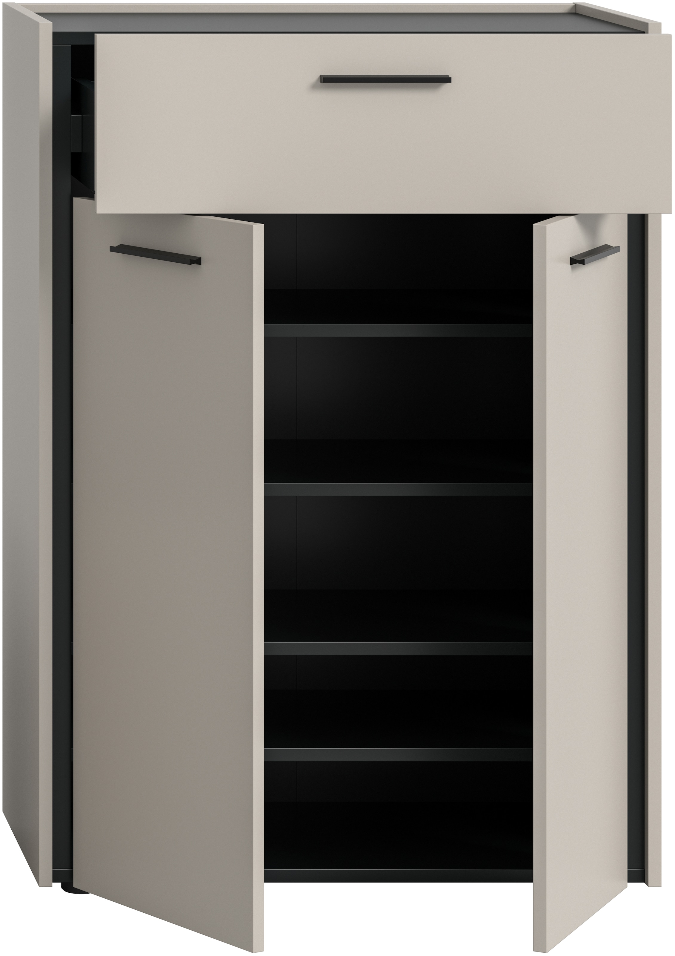 Home affaire Schuhkommode »RAK, Breite 75 cm, viel Stauraum, 2 Türen, 5 Fächer, 1 Schubkasten« bietet Platz für ca. 25 Schuhe,  Kommode, Schuhschrank, Garderobenschrank, Schrank, Flurschrank