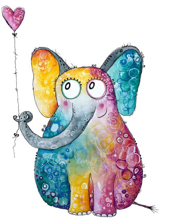 OTTO (1 mit Luftballon«, Wall-Art »Elefant Herz bei St.) Wandtattoo