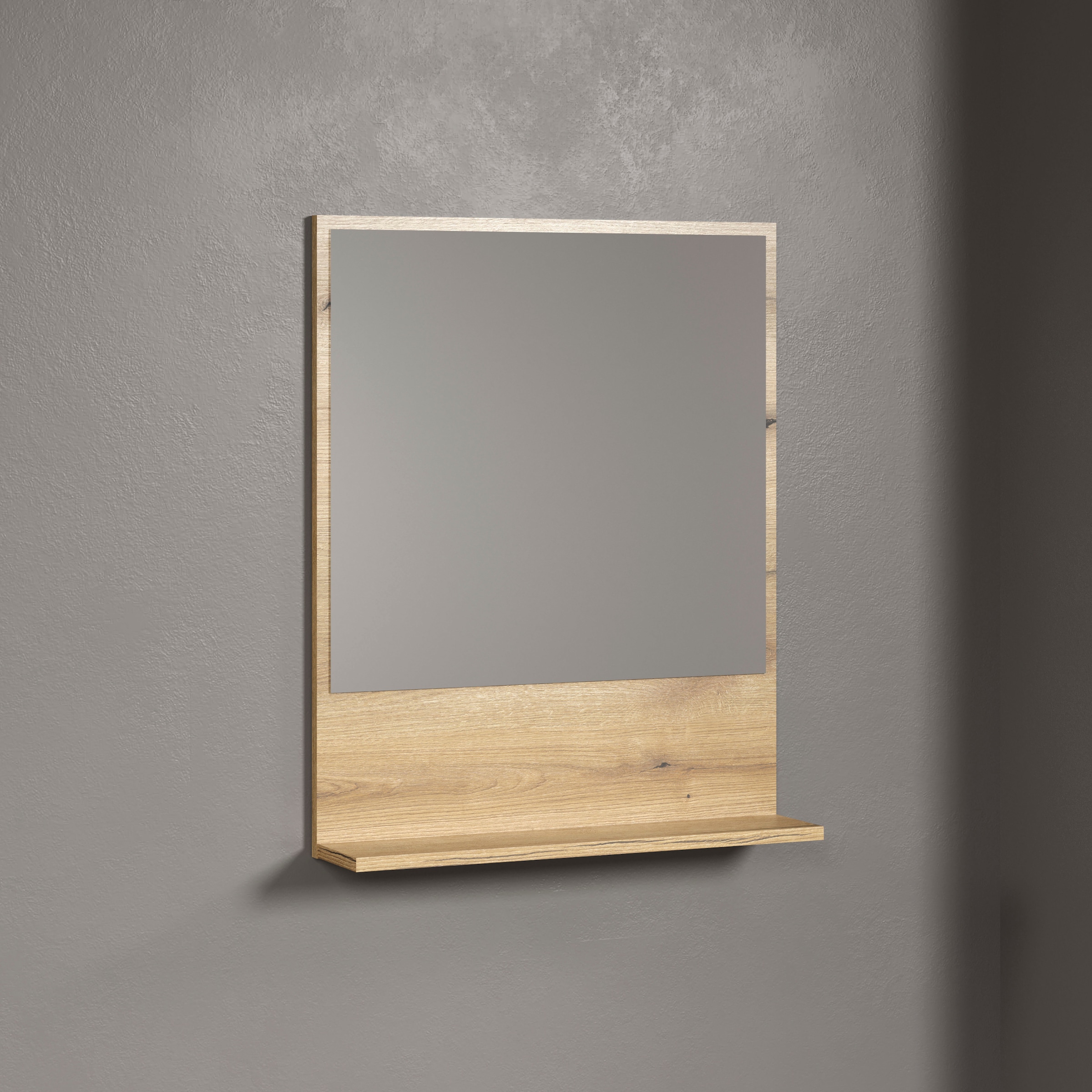 welltime Badspiegel »Amrum« Wandspiegel mit Ablage - (B/T/H) wahlweise 60 bis 80/14/74 cm