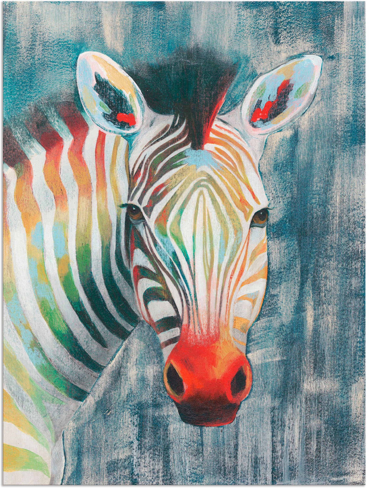 Wandbild »Prisma Zebra I«, Wildtiere, (1 St.), als Alubild, Outdoorbild, Leinwandbild,...