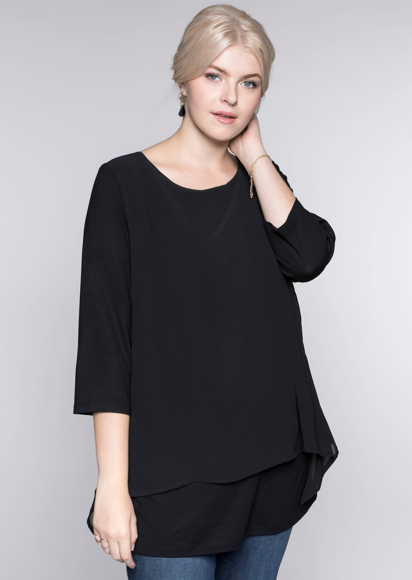 Sheego Blusenshirt »Blusenshirt«, (1 tlg.)