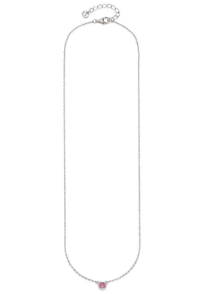 HECHTER PARIS Kette mit Anhänger »Schmuck Geschenk Silber 925 Halsschmuck Halskette Ankerkette Solitär«, mit Zirkonia (synth.)