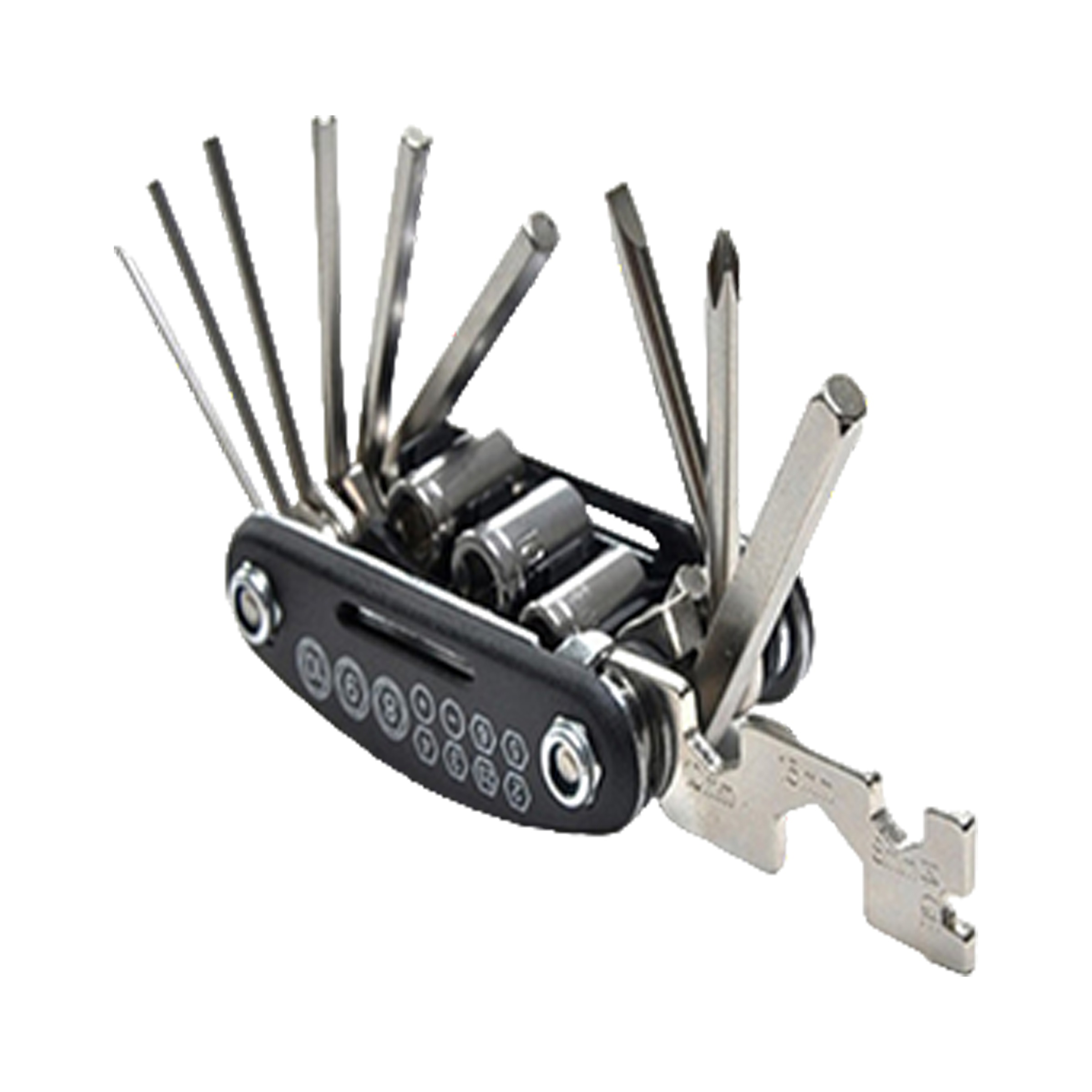 be cool Multitool »Multi-Inbus-Werkzeug«, 16 Werkzeuge in einem, ideal für Fahrräder und E-Scooter