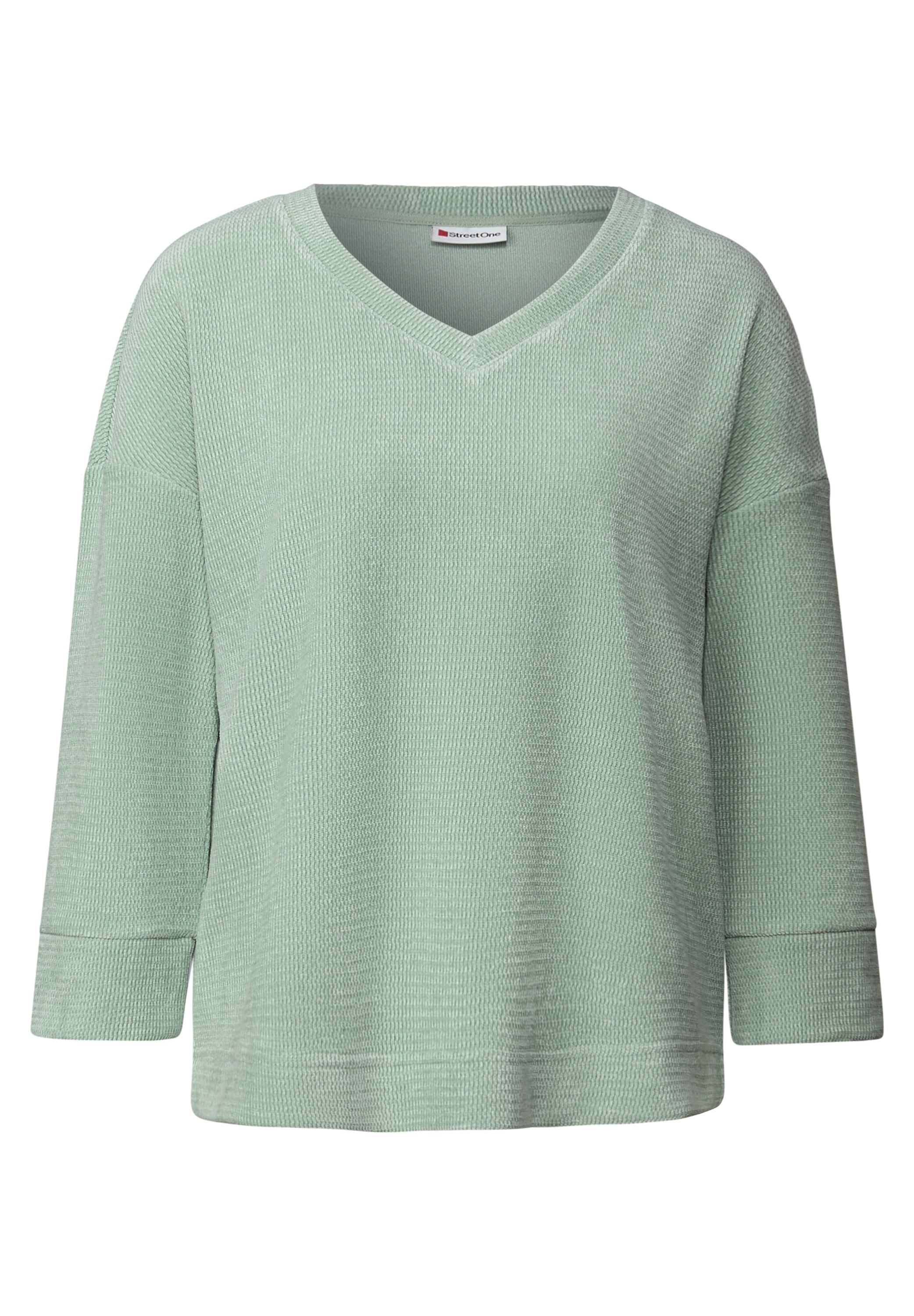 STREET ONE 3/4 Arm-Pullover mit Rippbündchen