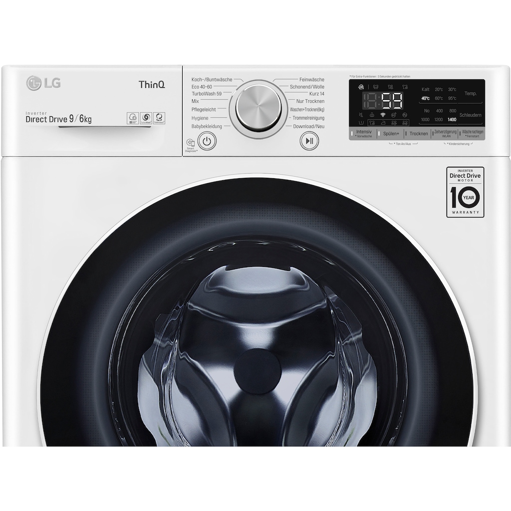 LG Waschtrockner »V5WD96TW0«, AquaLock® Vollwasserschutz