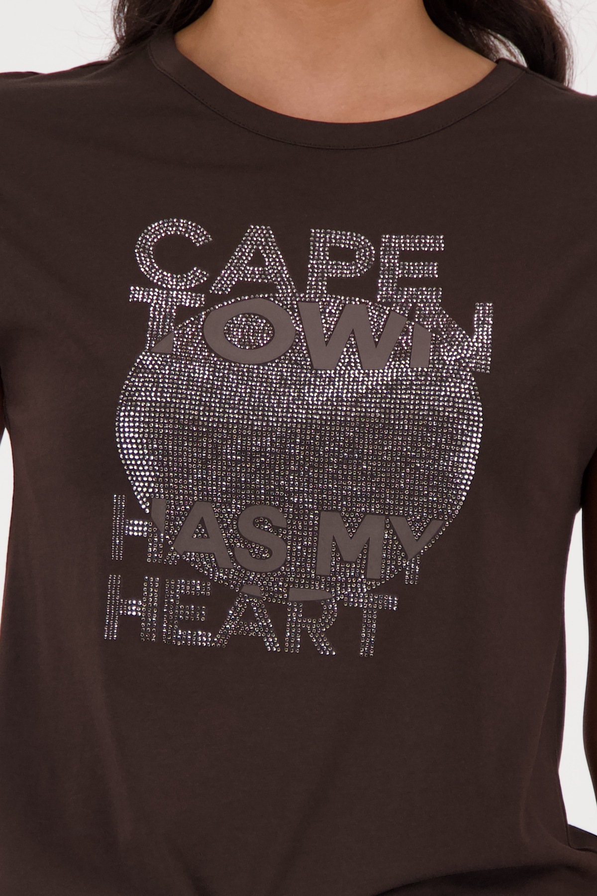 Monari T-Shirt »Shirt Schmuck« Regular fit mit Schriftzug