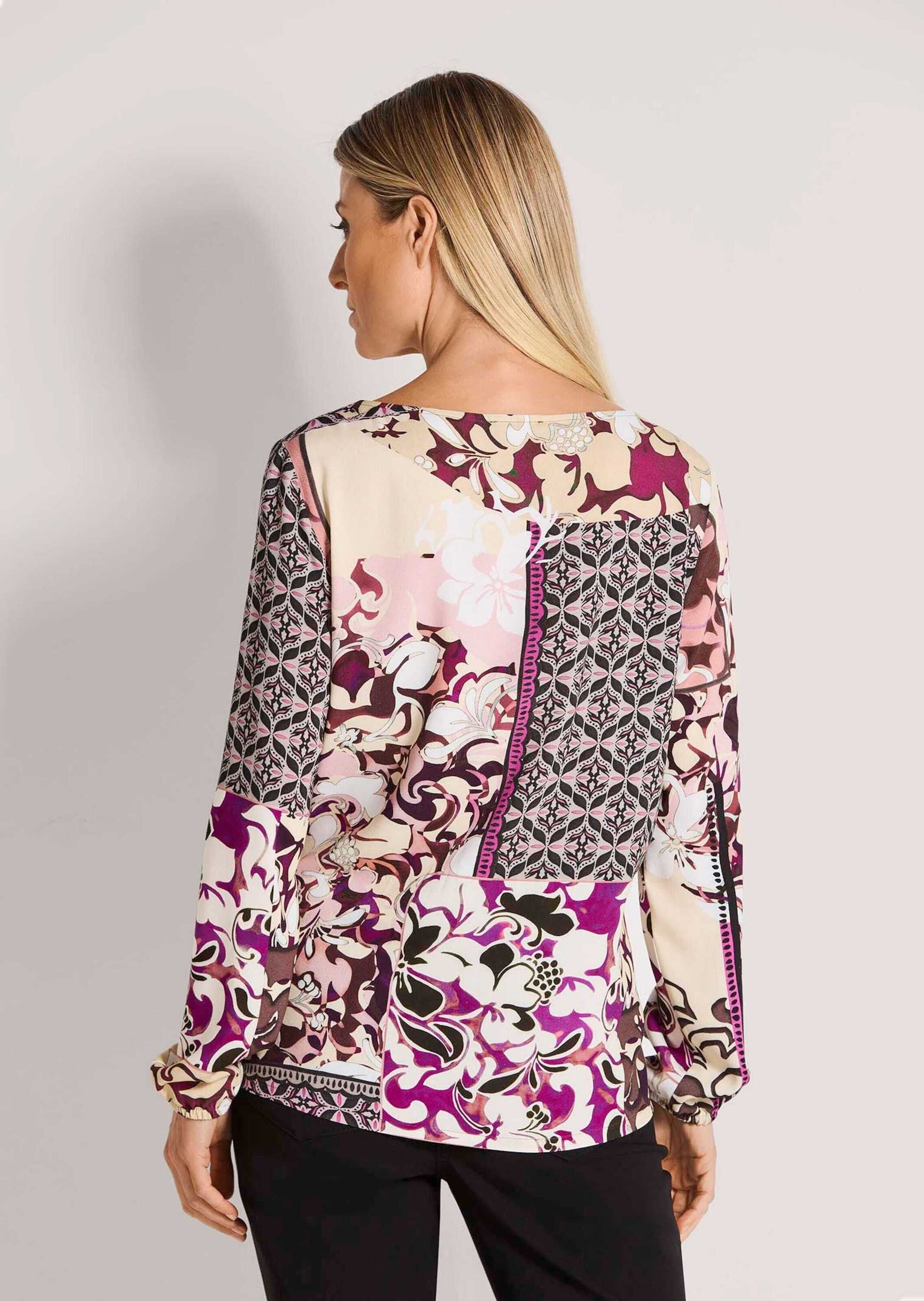 MADELEINE Schlupfbluse »Blusenshirt Viskosebluse mit floralem Muster-Mix« Mustermix