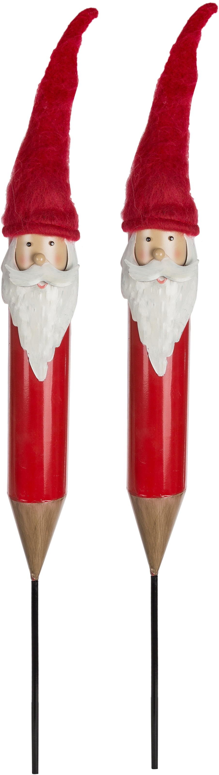 Gartenstecker »Weihnachtsdeko rot aussen«, (Set, 2 St.), Weihnachtsmann Motiv, Höhe...