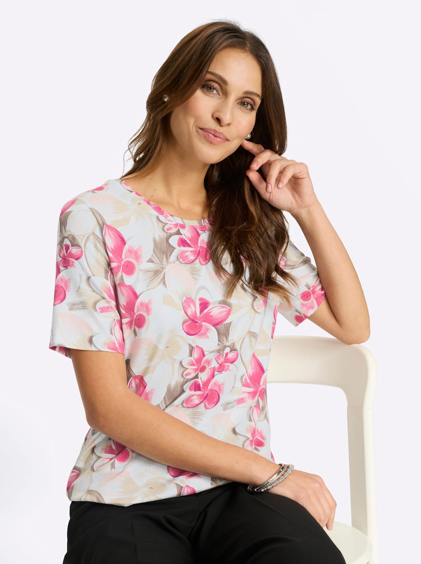 Lady Rundhalsshirt »Druck-Shirt« 1 tlg.