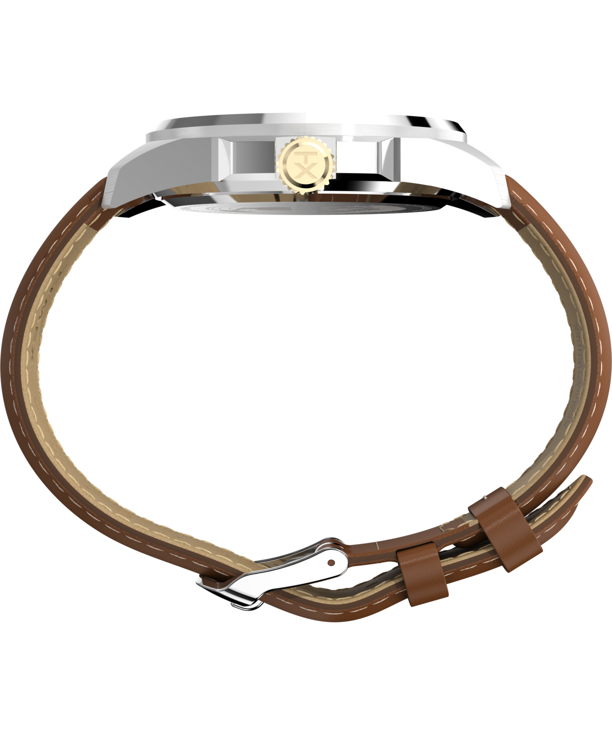 Timex Quarzuhr »ESSEX« Armbanduhr, Damenuhr, Lederarmband, Datum, Leuchtzeiger