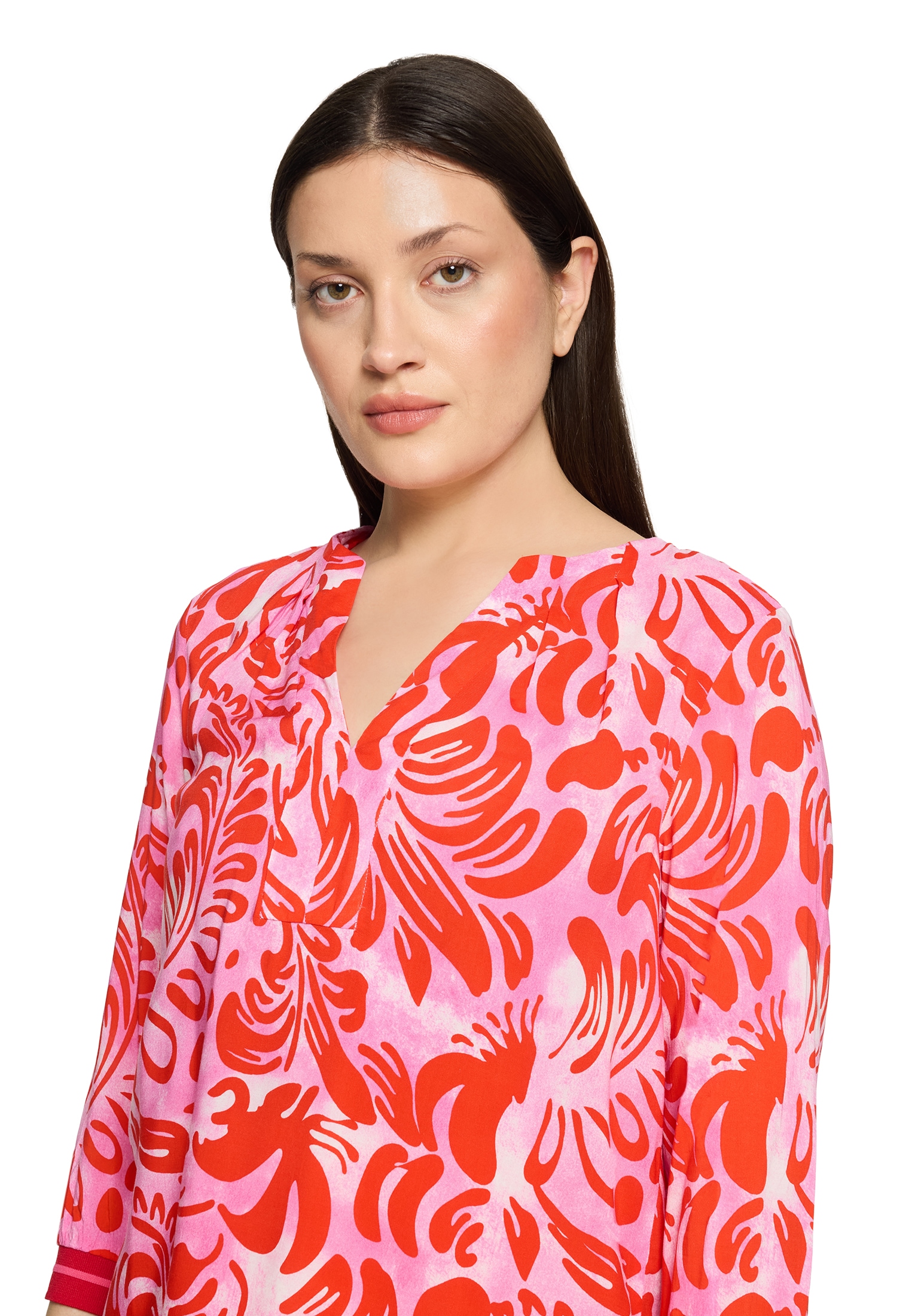 Cartoon Klassische Bluse »Casual-Bluse mit Rippbündchen«