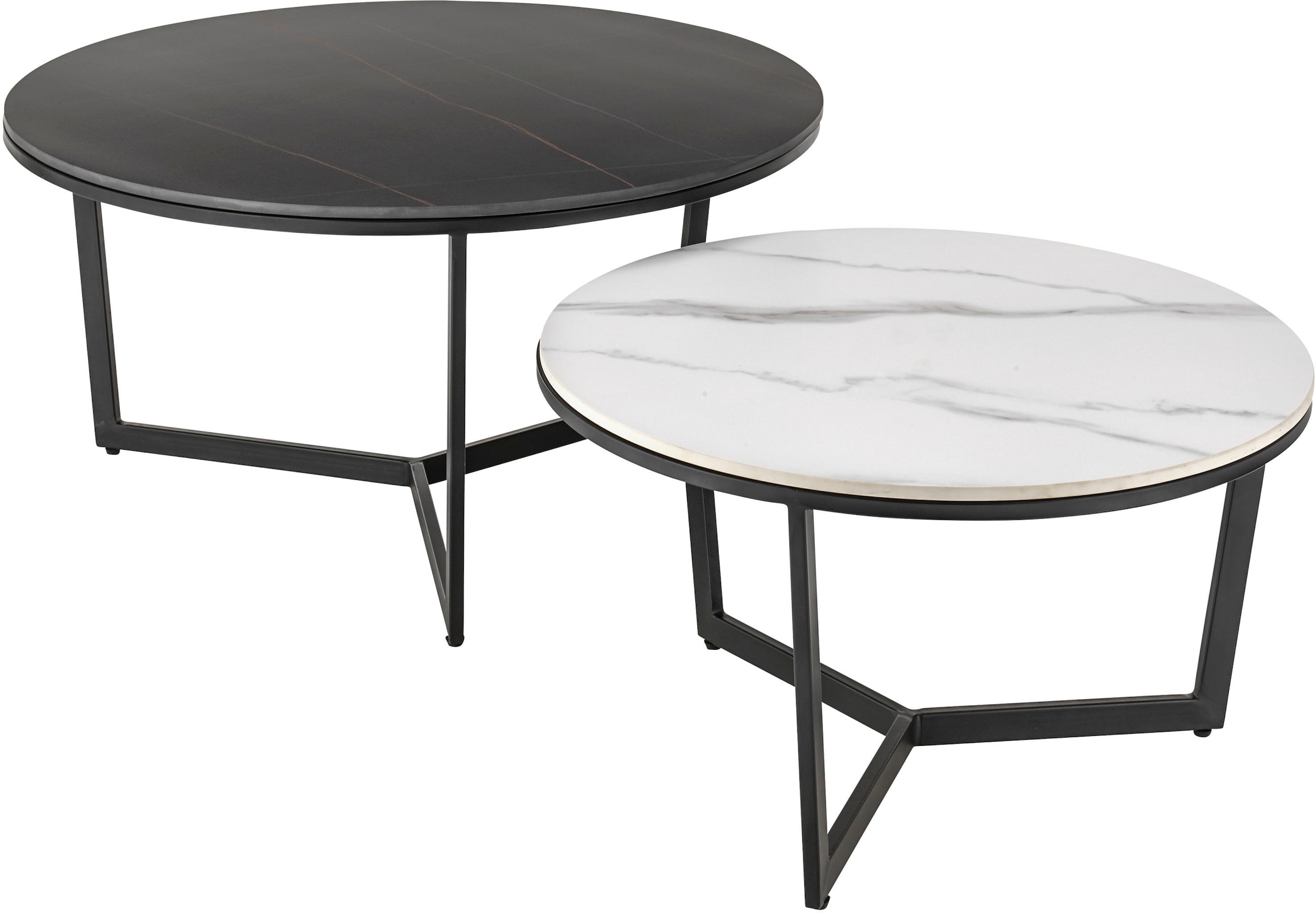 Stolkom Couchtisch »Harper« 2-er Set Keramik, Tisch marmorisiert