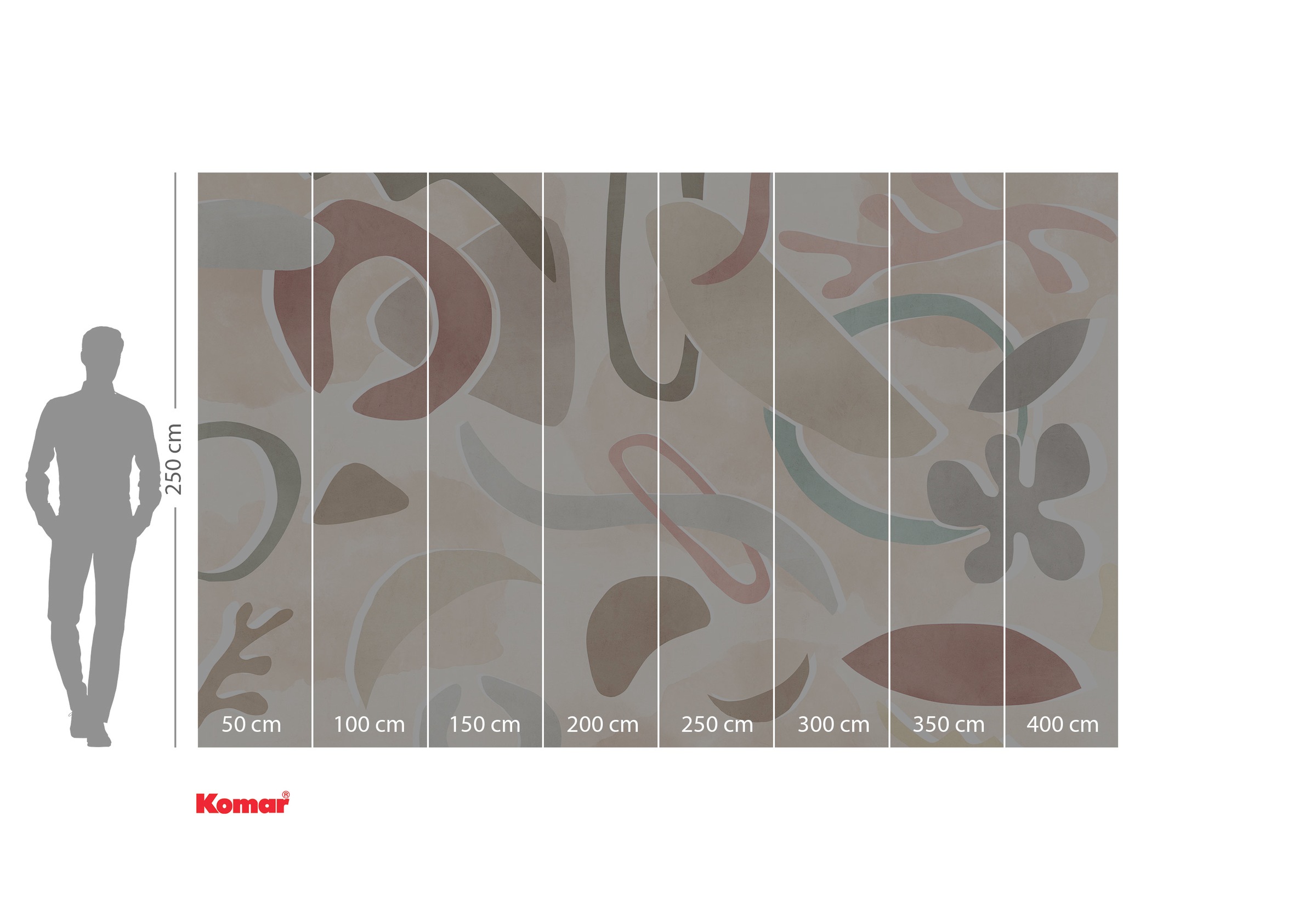 Komar Fototapete »Digitaldruck Vlies -  Paradox Parallelogramm - Größe 400 x 250 cm« bedruckt | floral | geblümt | gemustert | tropisch glatt Wohnzimmer, Schlafzimmer