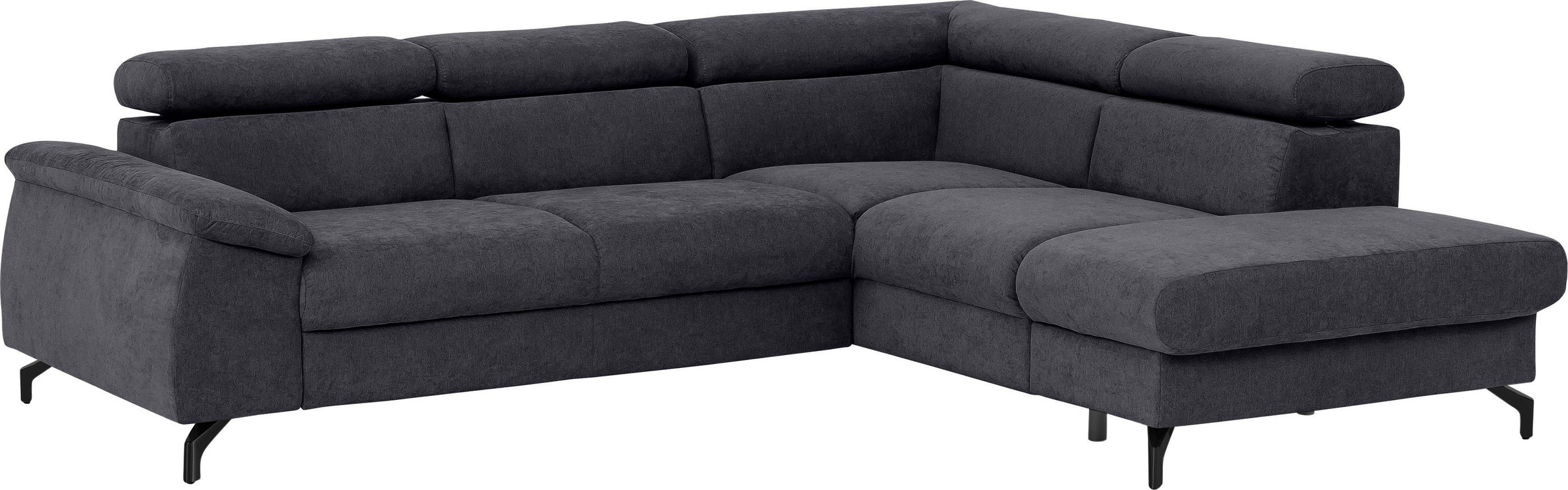 COTTA Polstergarnitur »Komaris L-Form«, (Set), Set bestehend aus: Ecksofa mit Kopfteilverstellung & Hocker