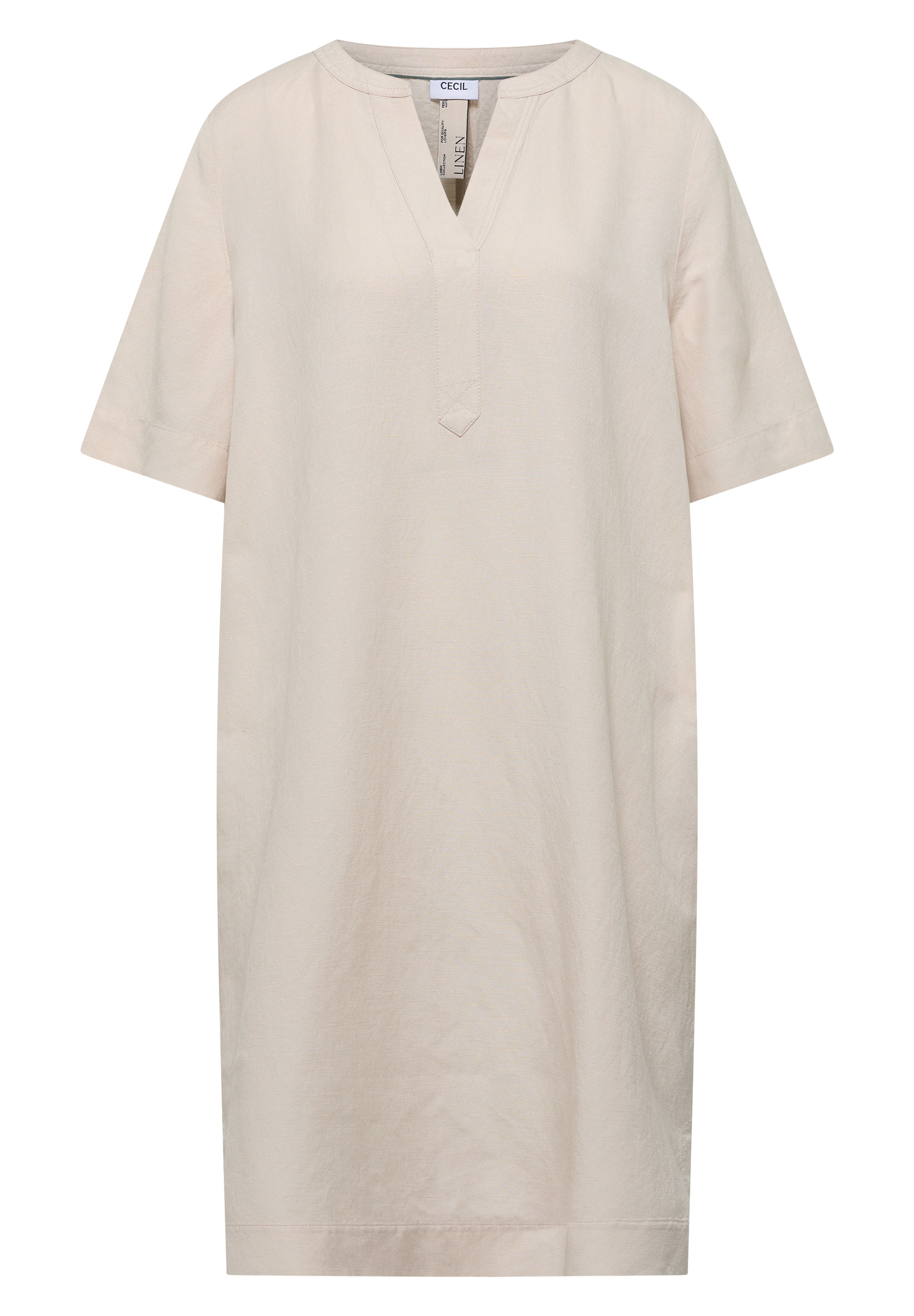 Cecil Midikleid Ohne Taschen Sommerkleid aus Leinenmix
