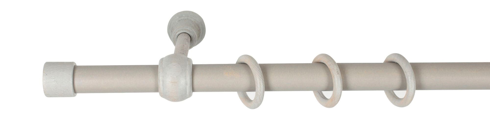 SN DECO GROUP Gardinenstange »Cafiro«, 1 läufig-läufig, Fixmaß, 28 mm, Holz, verschiedene Längen und Farben, Komplettset