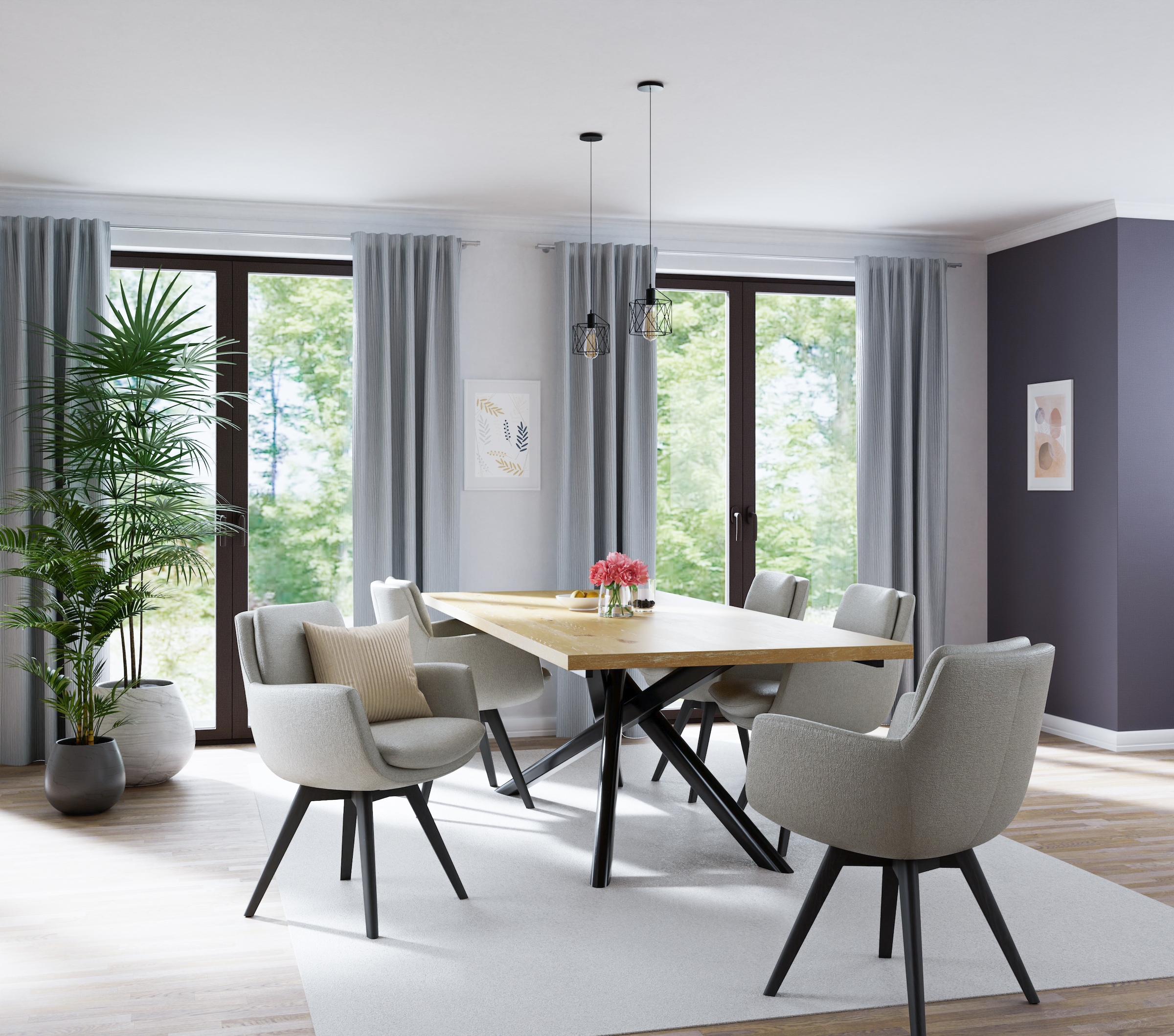 HOMING Vorhang »Sven« verdeckte Schlaufen 1 Stk. tlg. Fertigschal