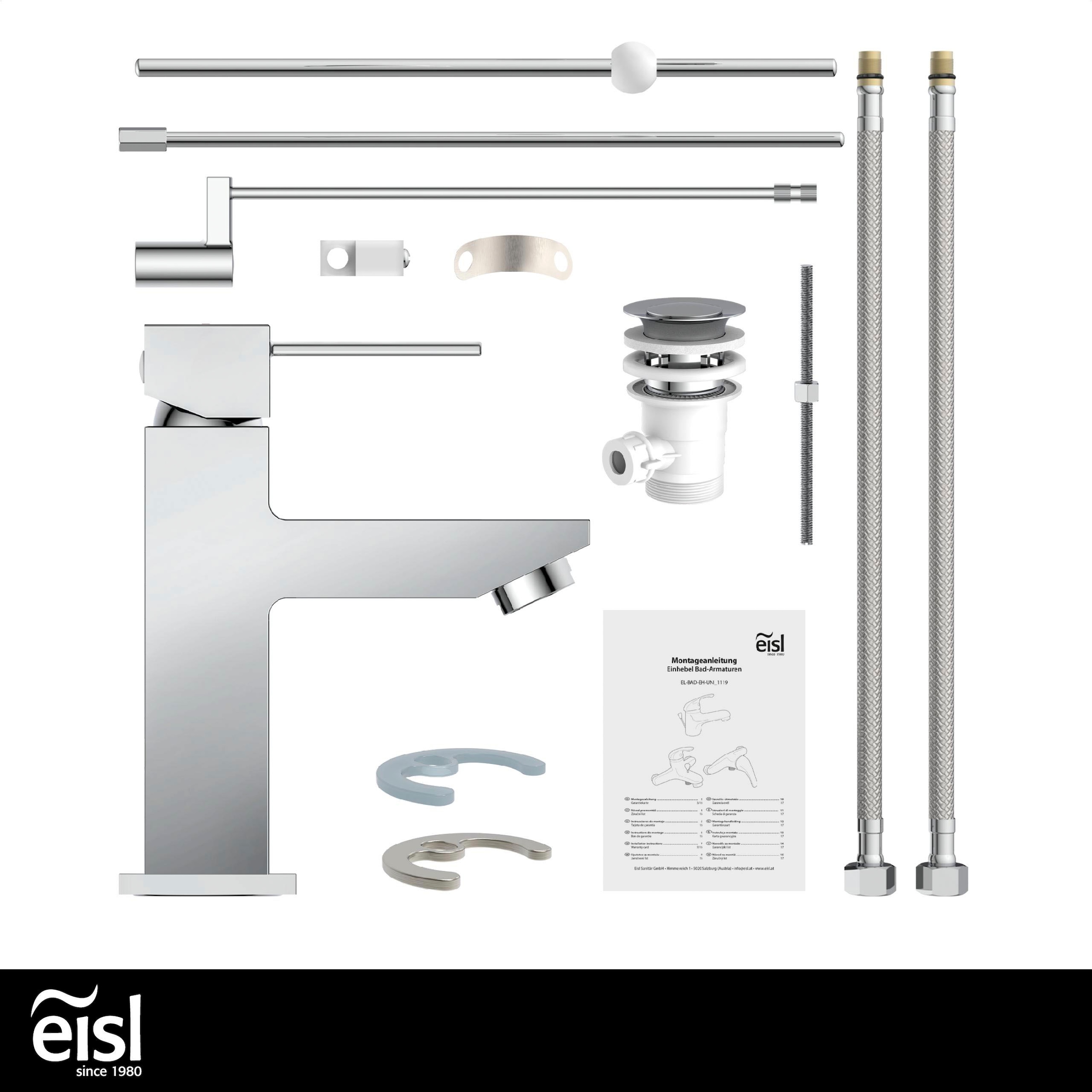 Eisl Waschtischarmatur »CALVINO« geräuscharme Kartusche, Marken-Mischdüse, inkl. Zugstange